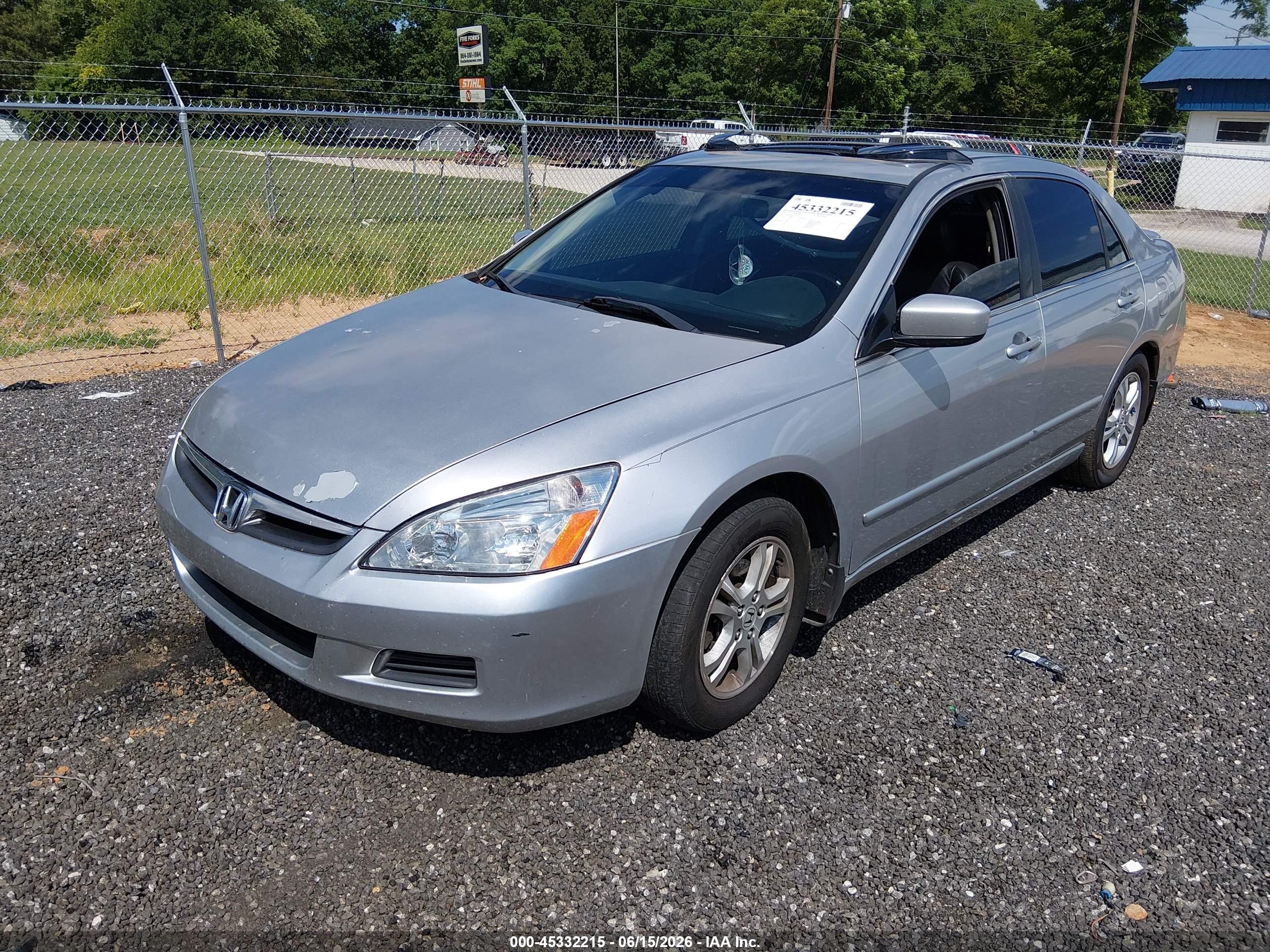 2007 Honda Accord 2.4 Ex Серебряный vin: 1HGCM56757A175627