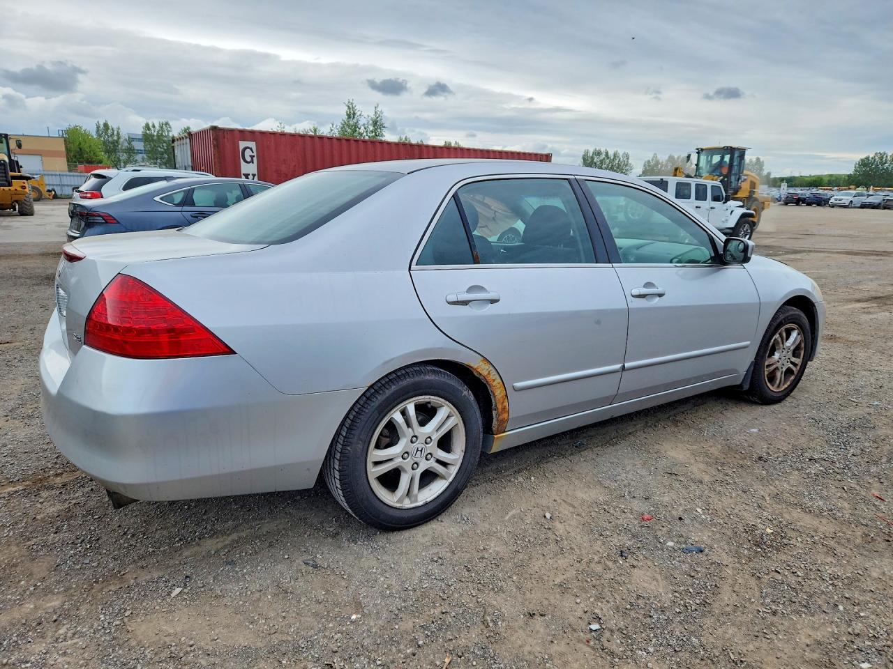 2007 Honda Accord Ex Silver vin: 1HGCM56757A807722