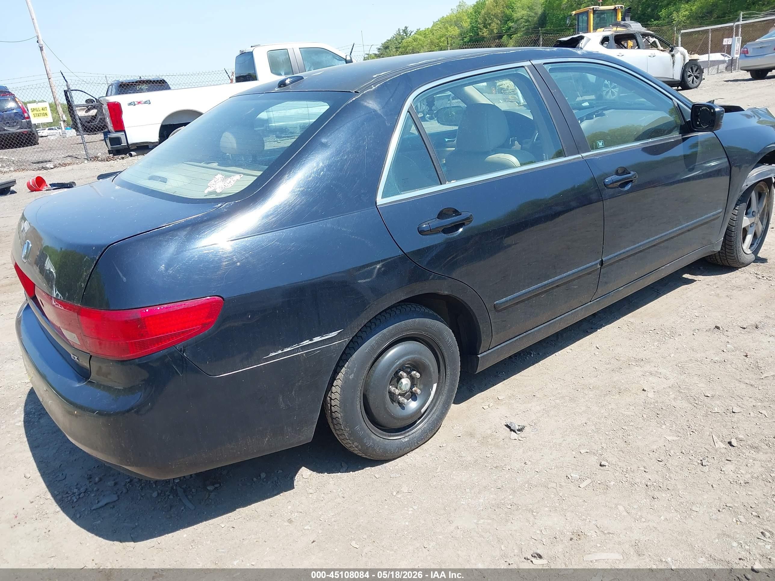 2005 Honda Accord 2.4 Ex Black vin: 1HGCM56765A041903