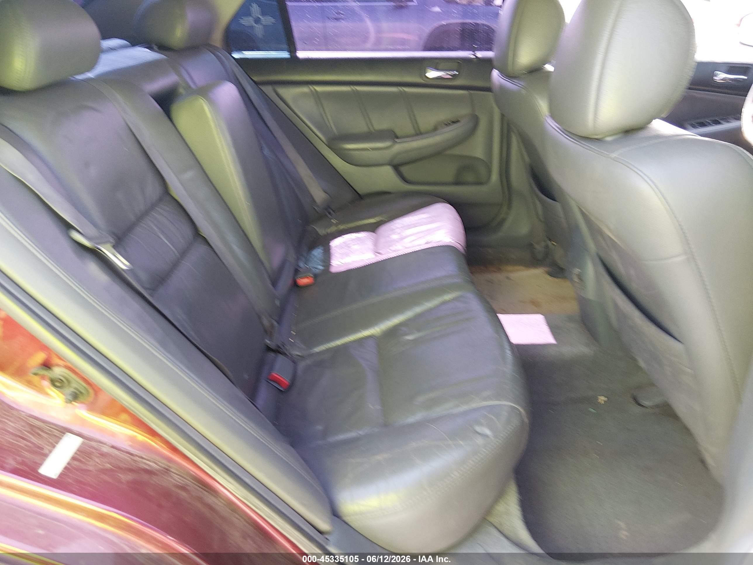 2005 Honda Accord 2.4 Ex Maroon vin: 1HGCM56765A061990