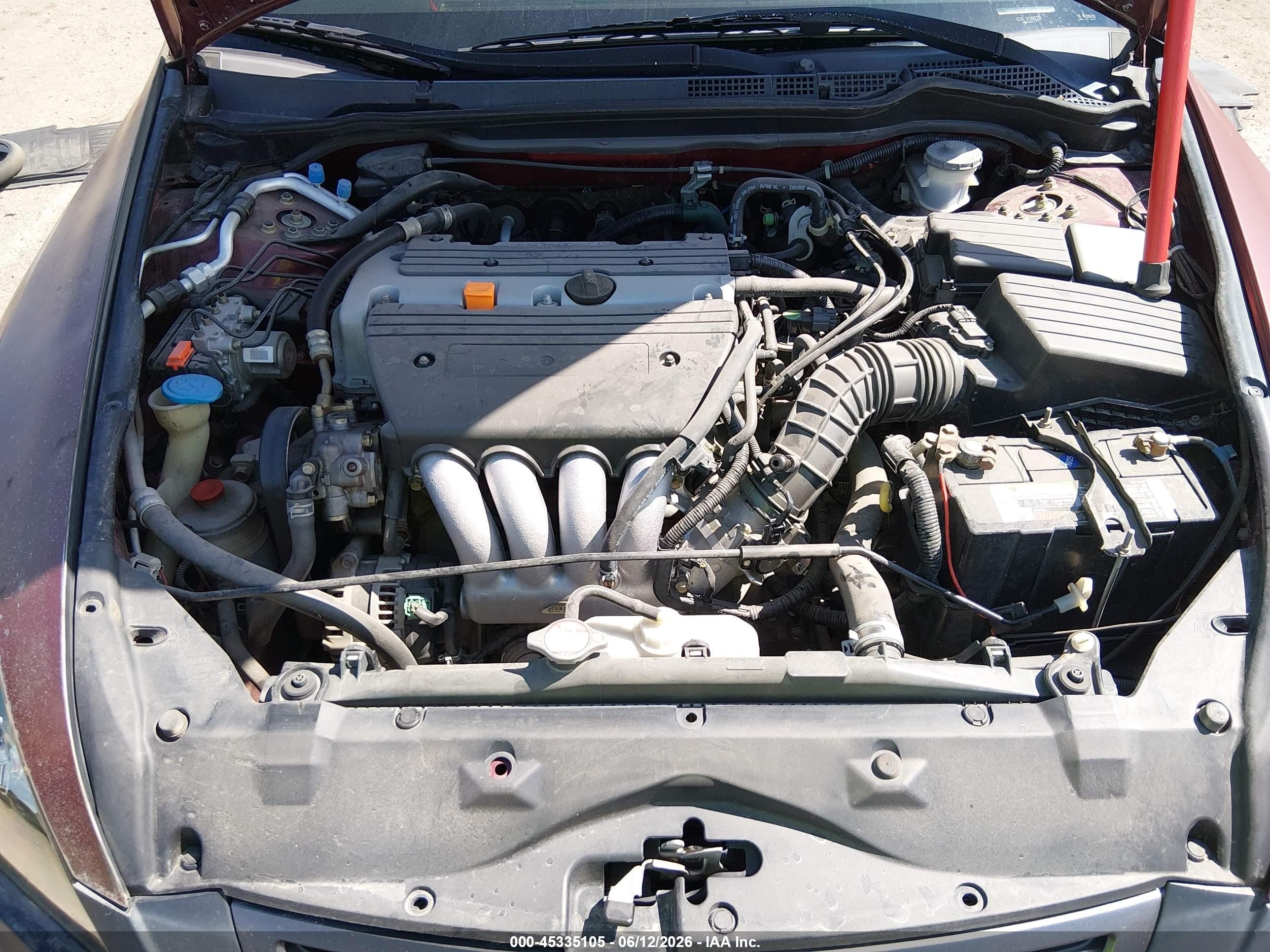 2005 Honda Accord 2.4 Ex Maroon vin: 1HGCM56765A061990
