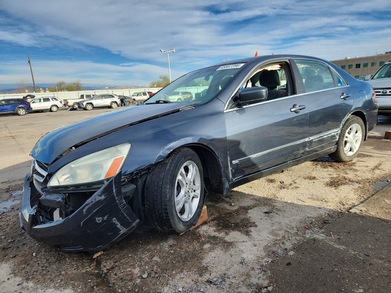 2006 Honda Accord Ex Blue vin: 1HGCM56766A005498