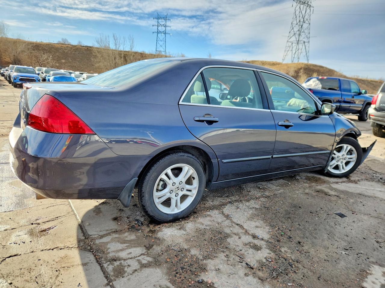 2006 Honda Accord Ex Blue vin: 1HGCM56766A005498