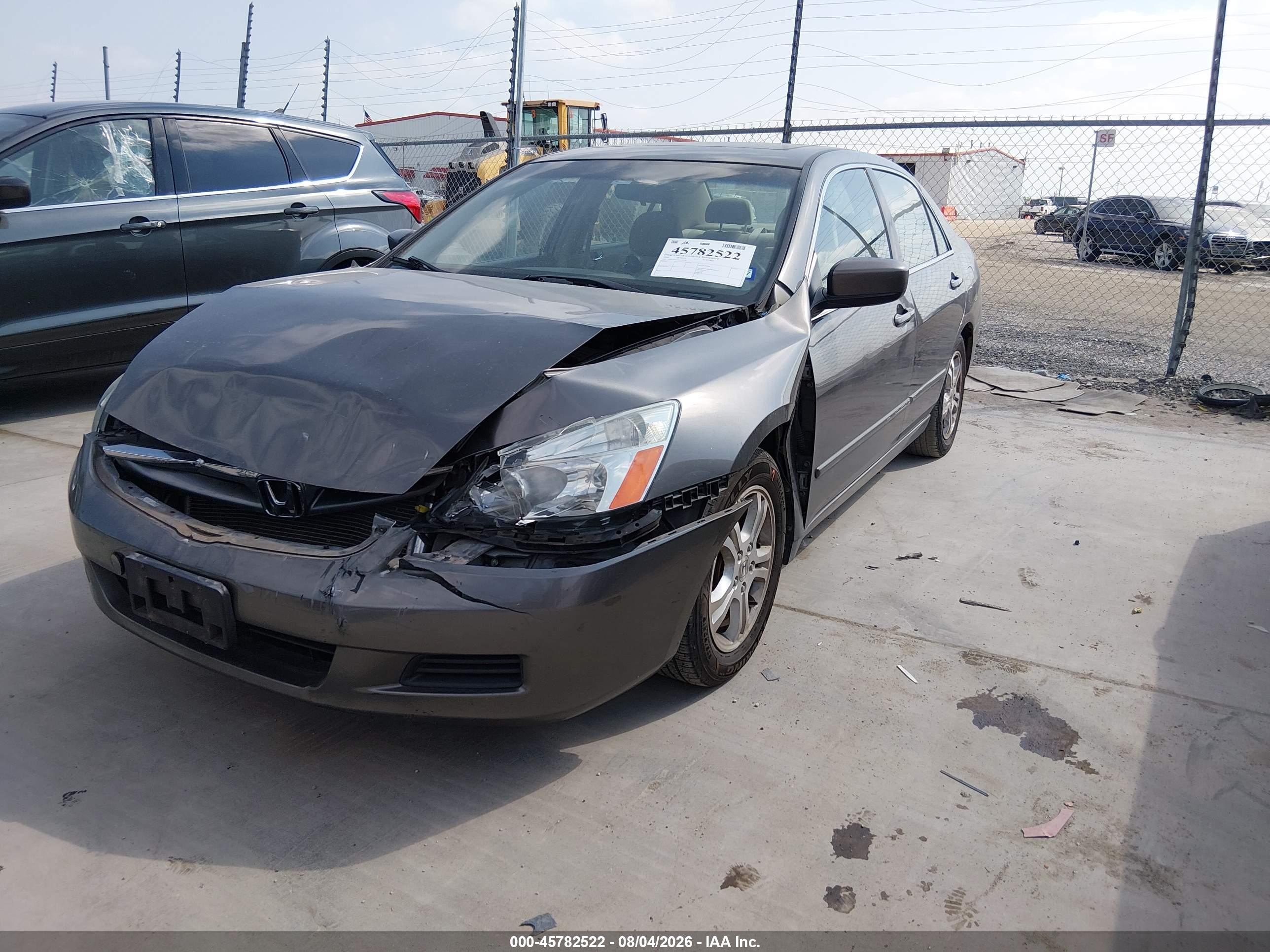 2006 Honda Accord 2.4 Ex Серый vin: 1HGCM56766A072344