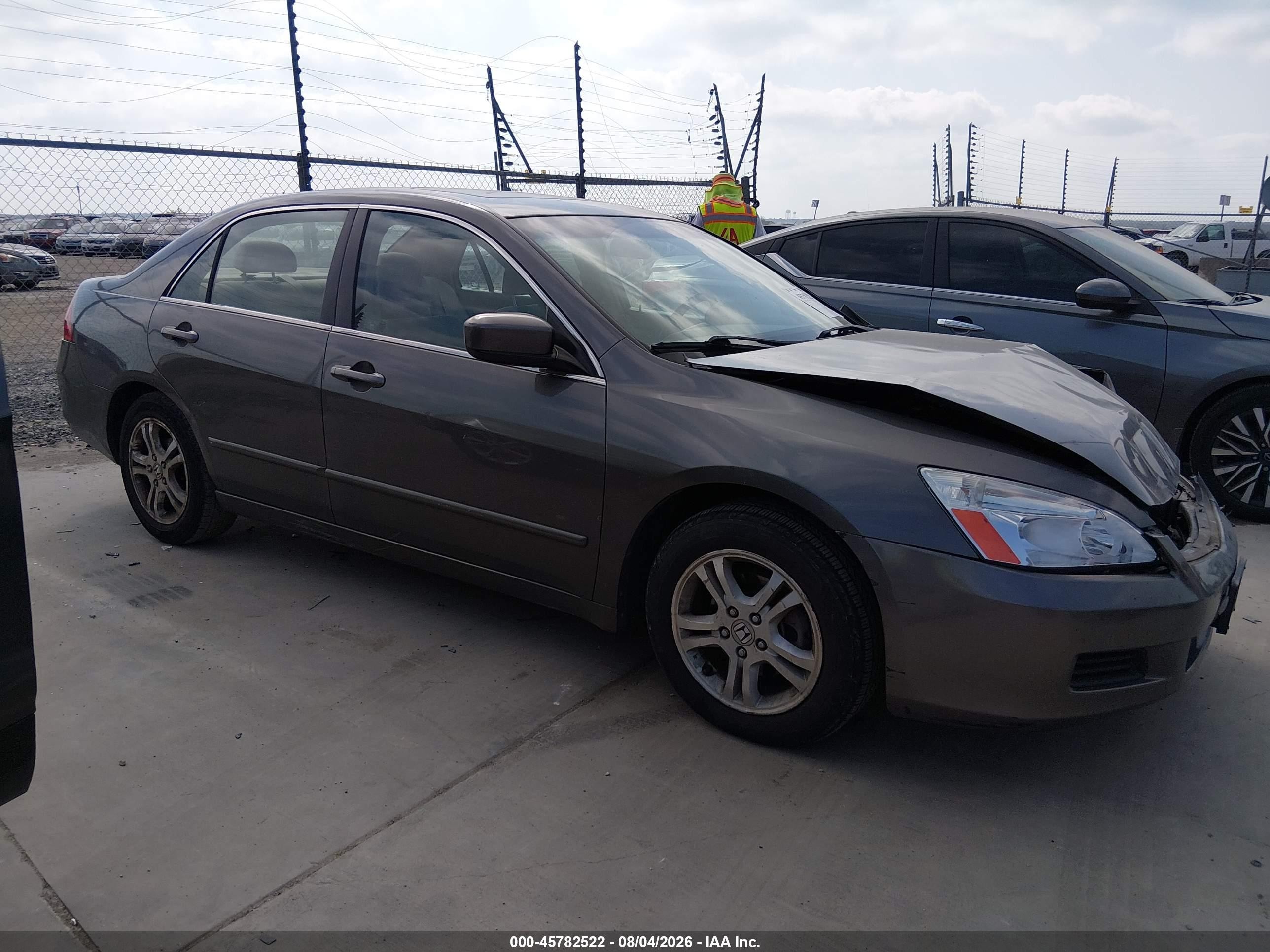 2006 Honda Accord 2.4 Ex Серый vin: 1HGCM56766A072344