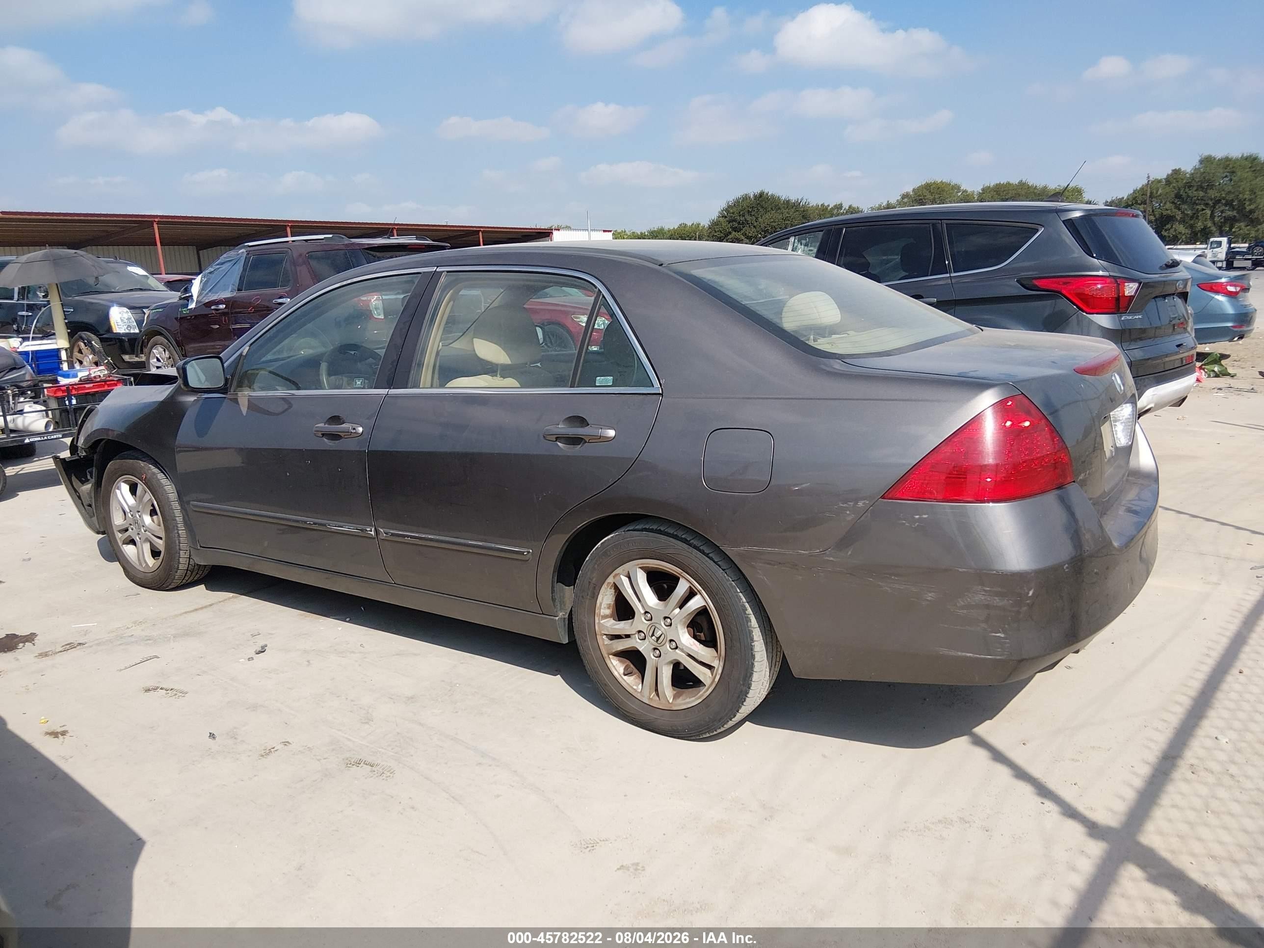 2006 Honda Accord 2.4 Ex Серый vin: 1HGCM56766A072344