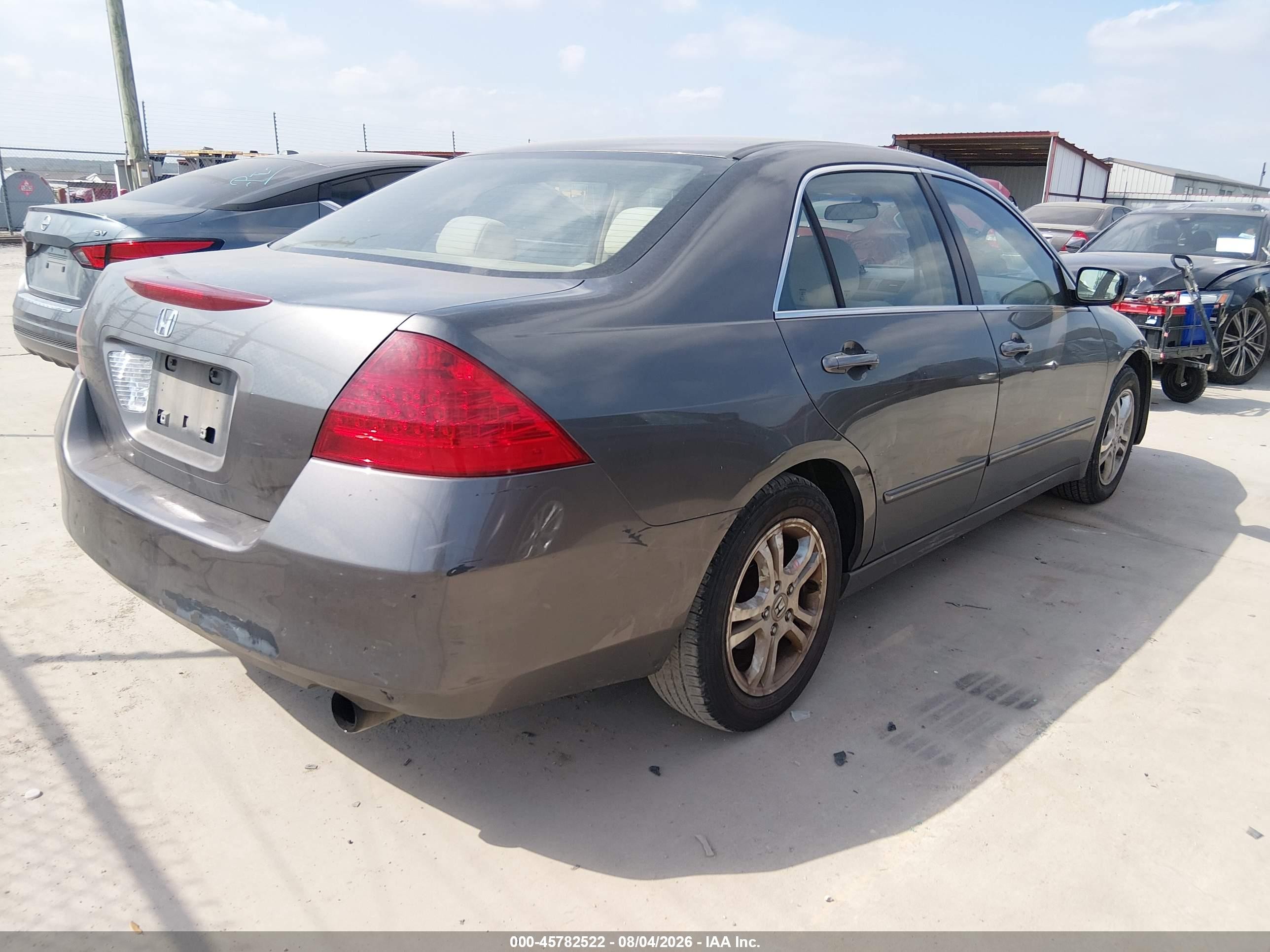 2006 Honda Accord 2.4 Ex Серый vin: 1HGCM56766A072344