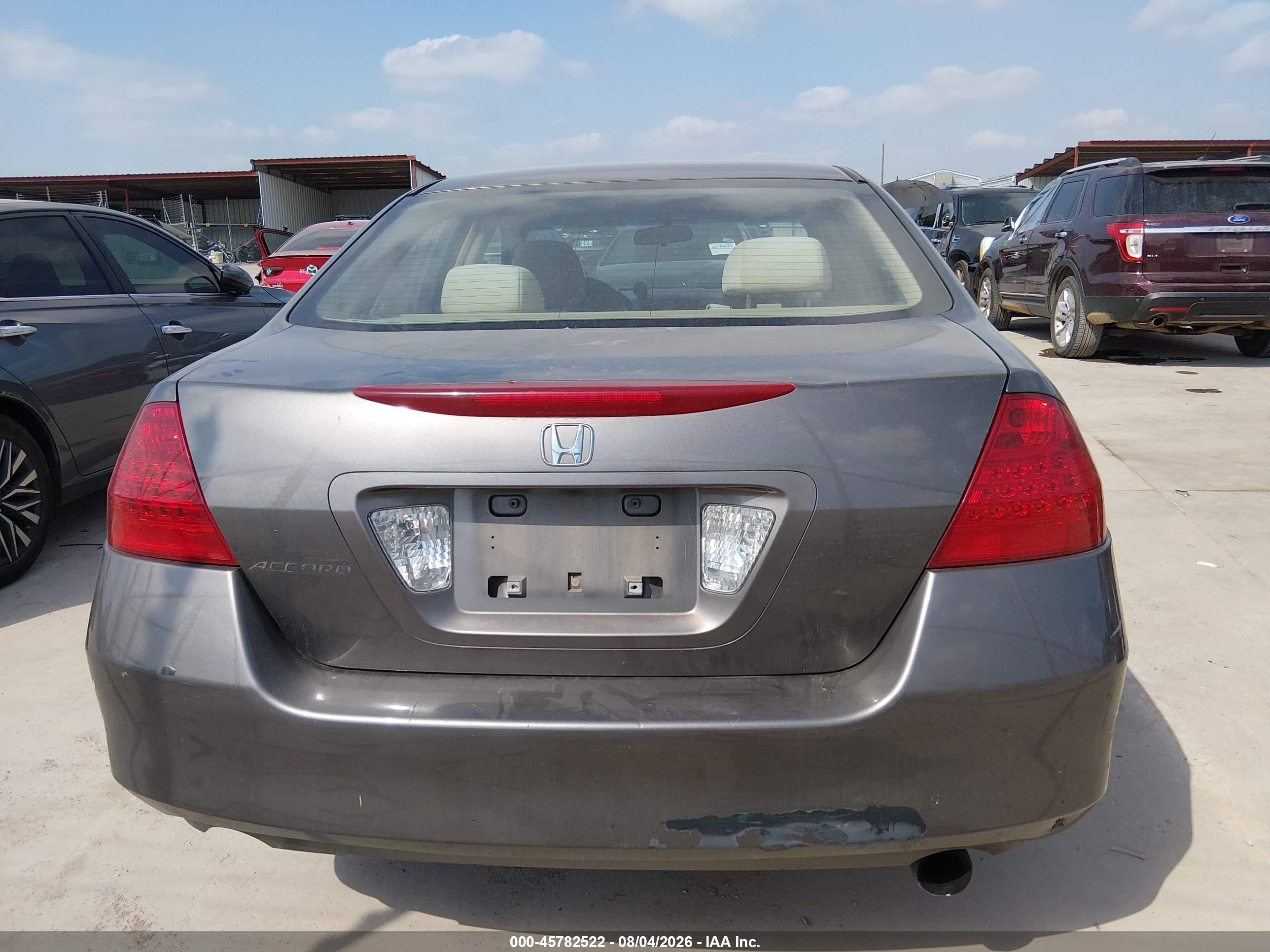 2006 Honda Accord 2.4 Ex Серый vin: 1HGCM56766A072344