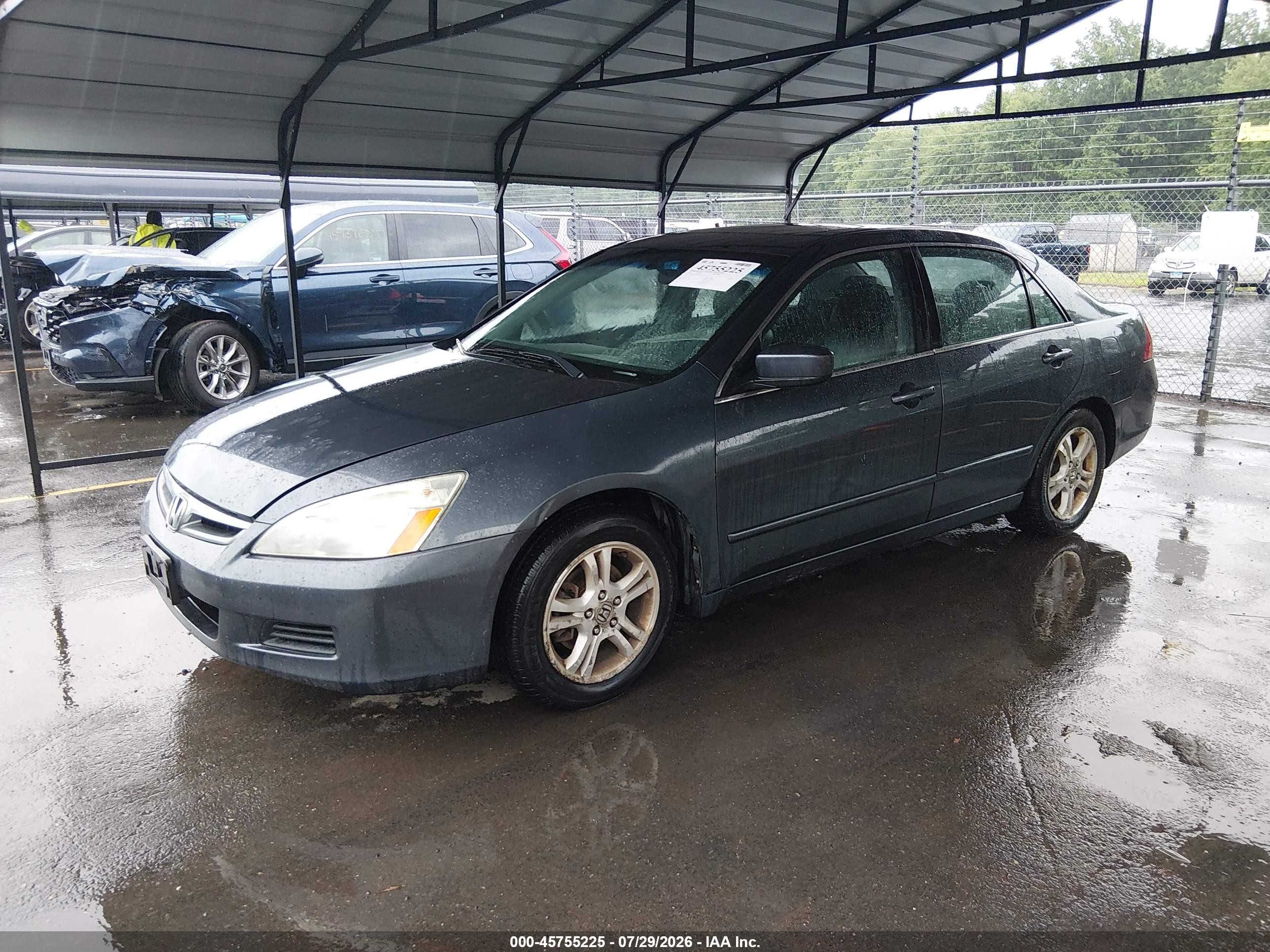 2007 Honda Accord 2.4 Ex Серый vin: 1HGCM56767A057232
