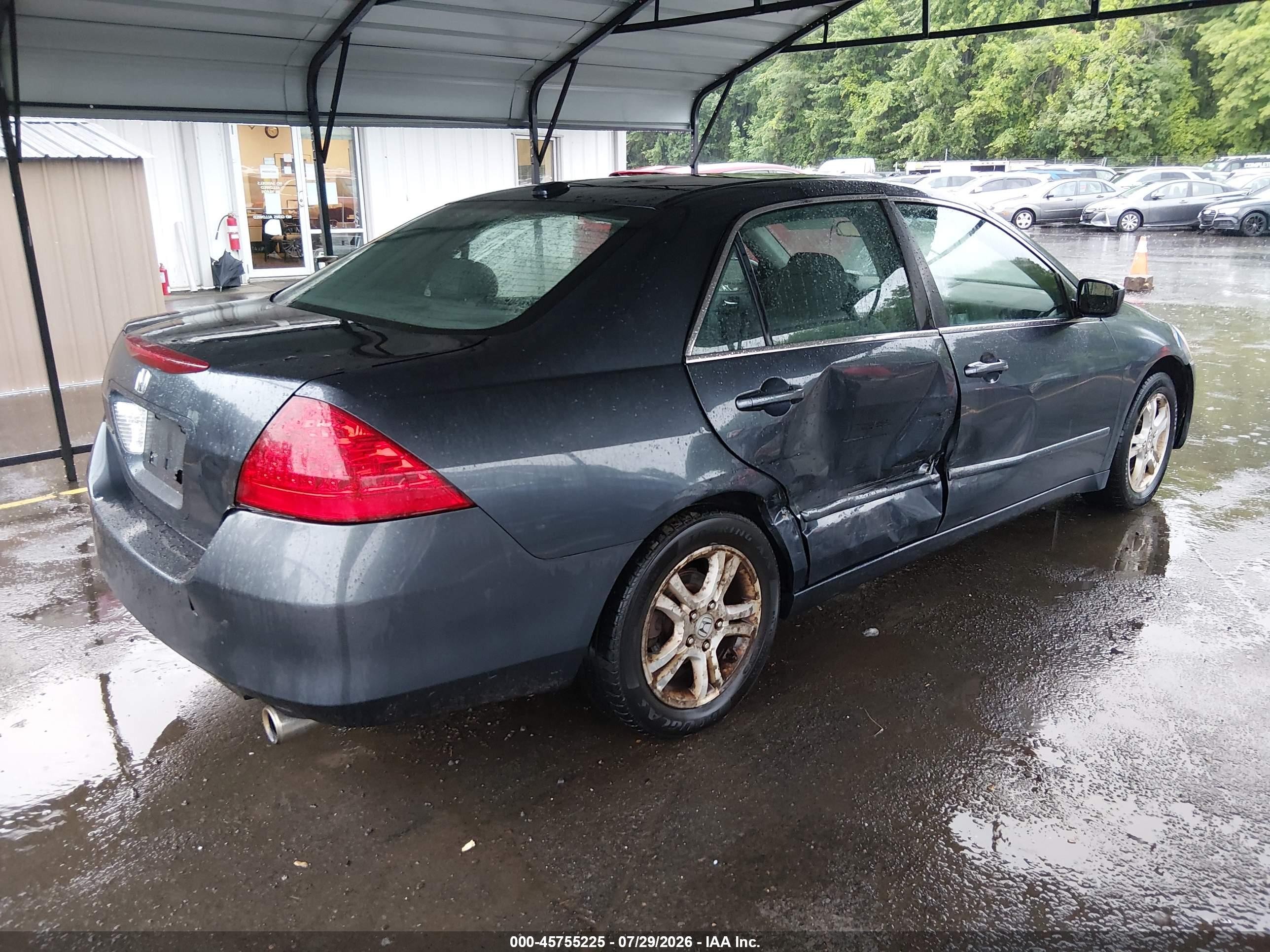 2007 Honda Accord 2.4 Ex Серый vin: 1HGCM56767A057232