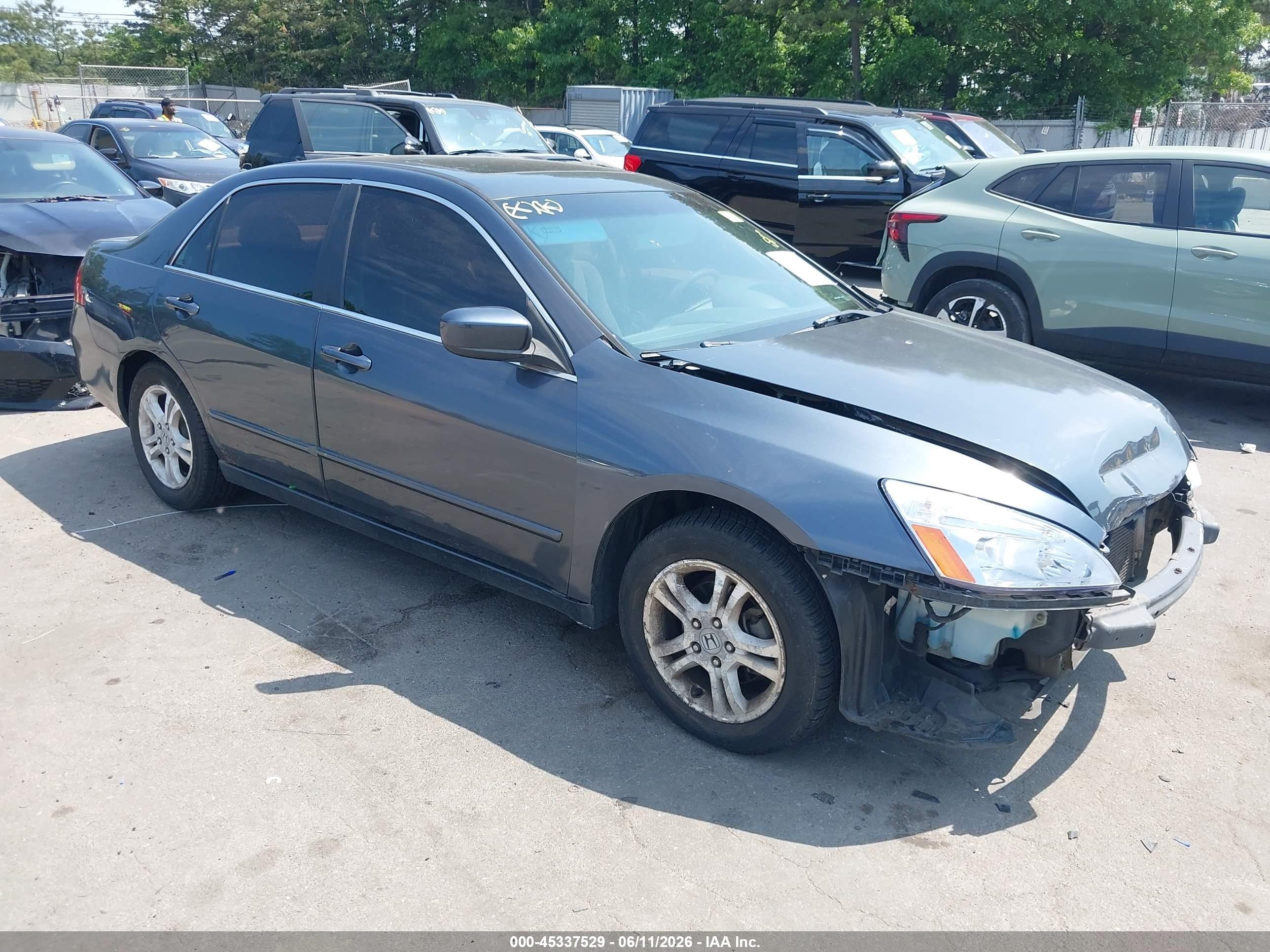 2007 Honda Accord 2.4 Ex Gray vin: 1HGCM56767A109796