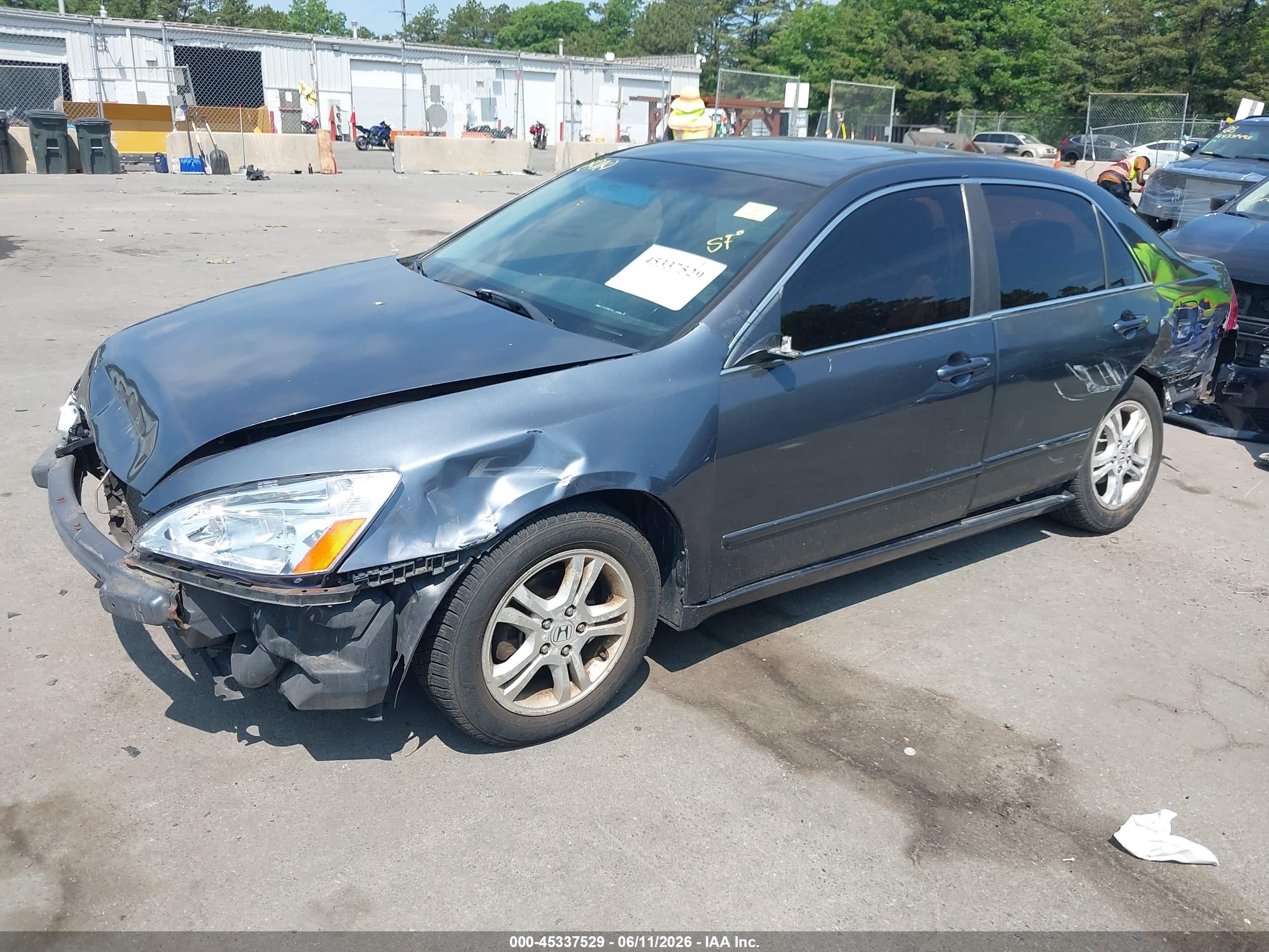 2007 Honda Accord 2.4 Ex Gray vin: 1HGCM56767A109796