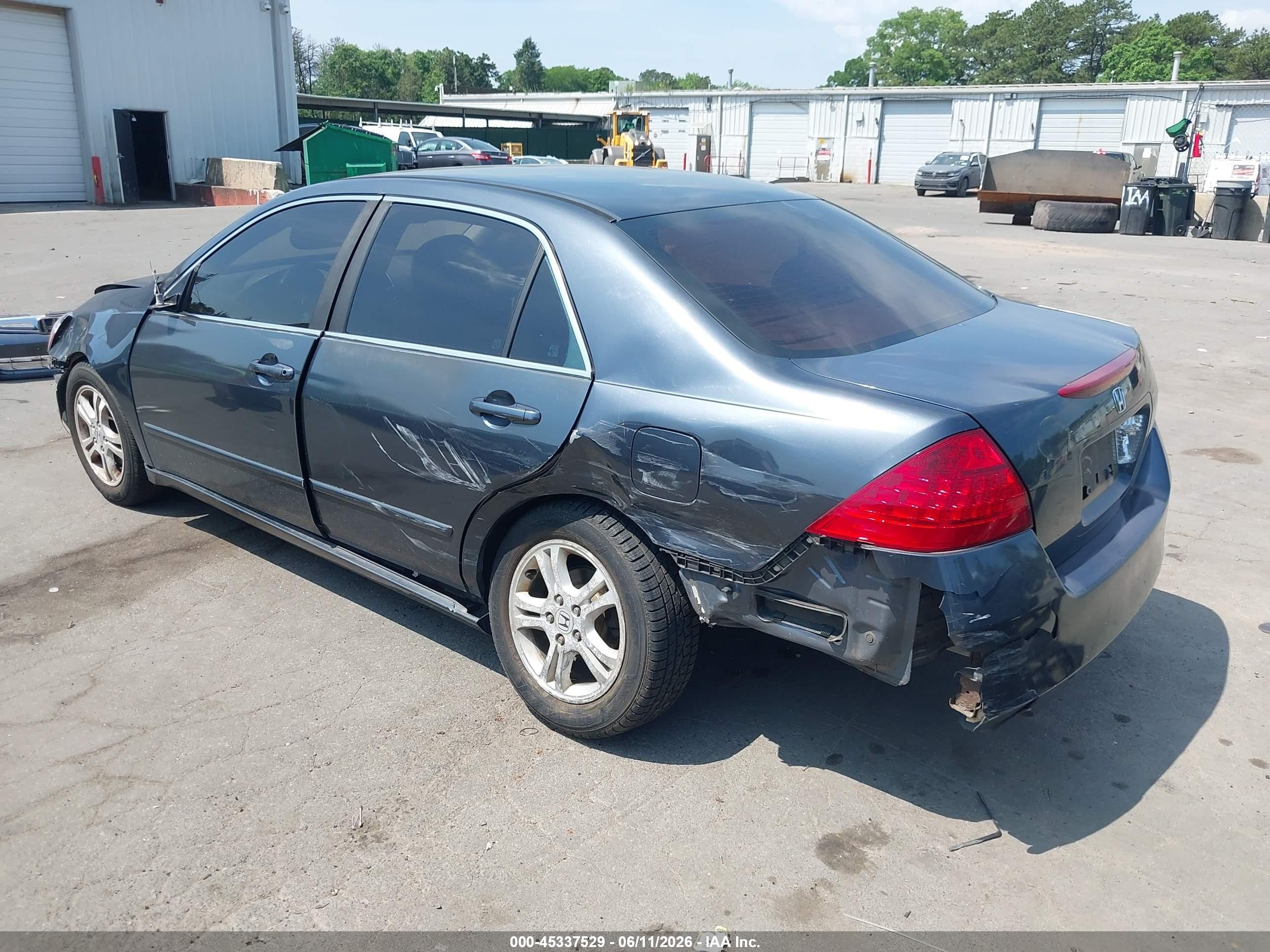 2007 Honda Accord 2.4 Ex Gray vin: 1HGCM56767A109796