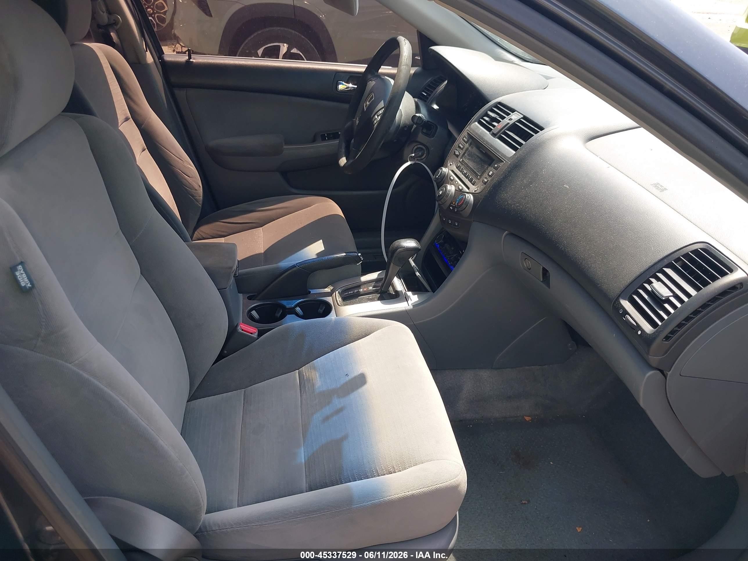 2007 Honda Accord 2.4 Ex Gray vin: 1HGCM56767A109796