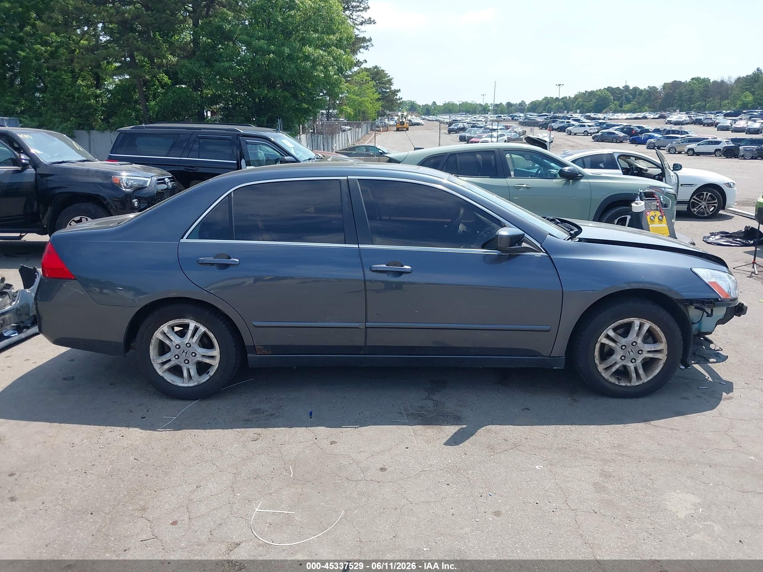 2007 Honda Accord 2.4 Ex Gray vin: 1HGCM56767A109796