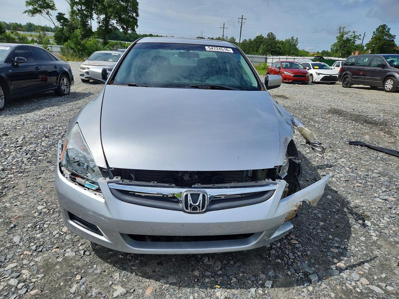 2007 Honda Accord Ex Silver vin: 1HGCM56767A121589
