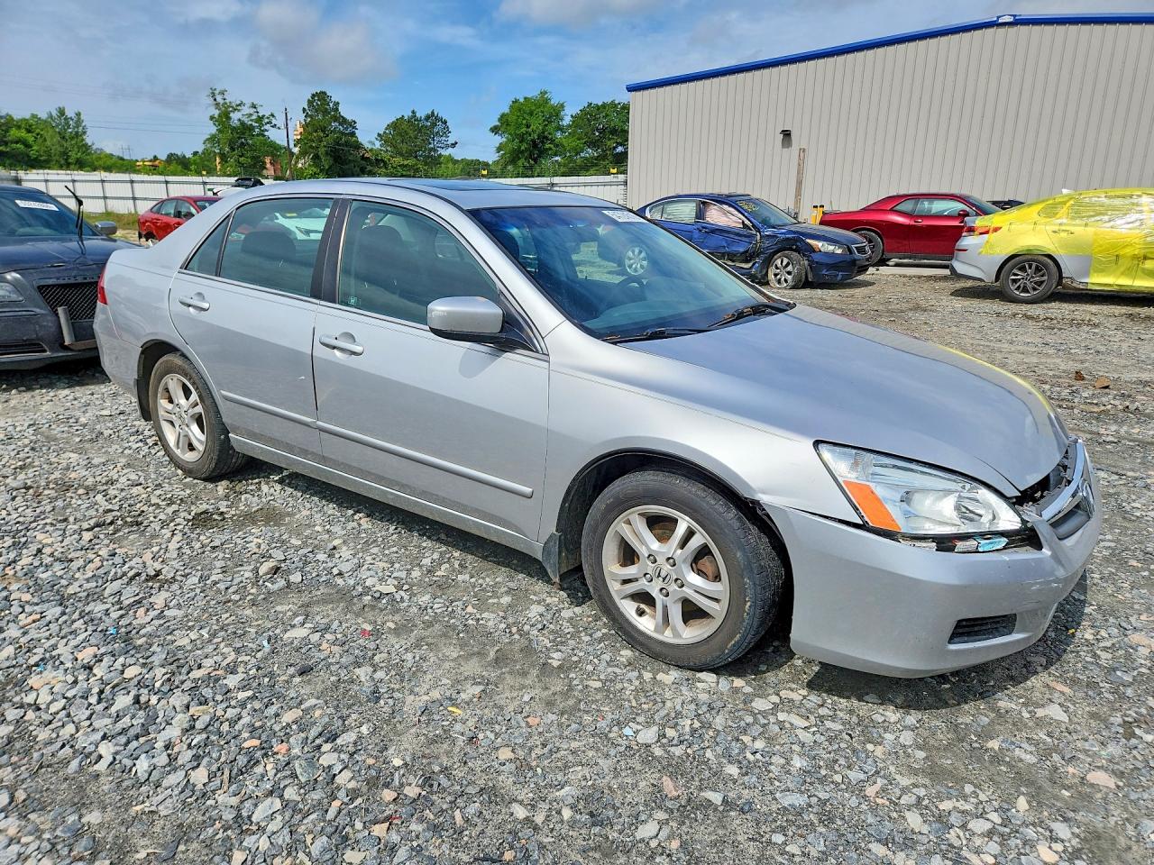 2007 Honda Accord Ex Silver vin: 1HGCM56767A121589