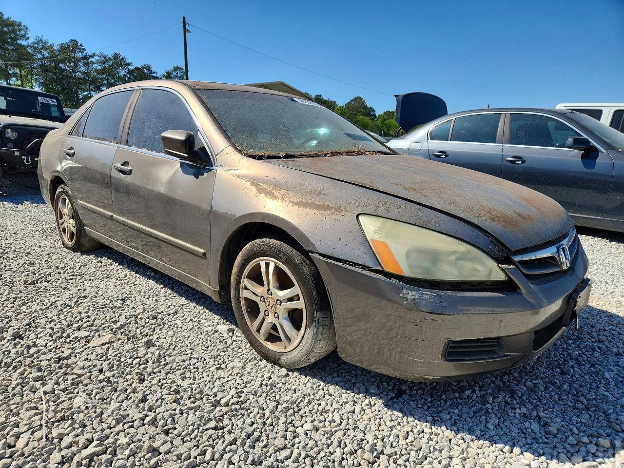 2007 Honda Accord Ex Gray vin: 1HGCM56767A125366