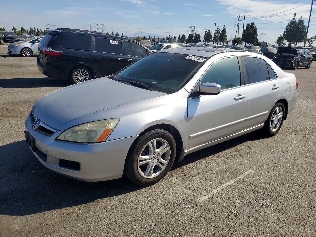 2007 Honda Accord Ex Silver vin: 1HGCM56767A172493