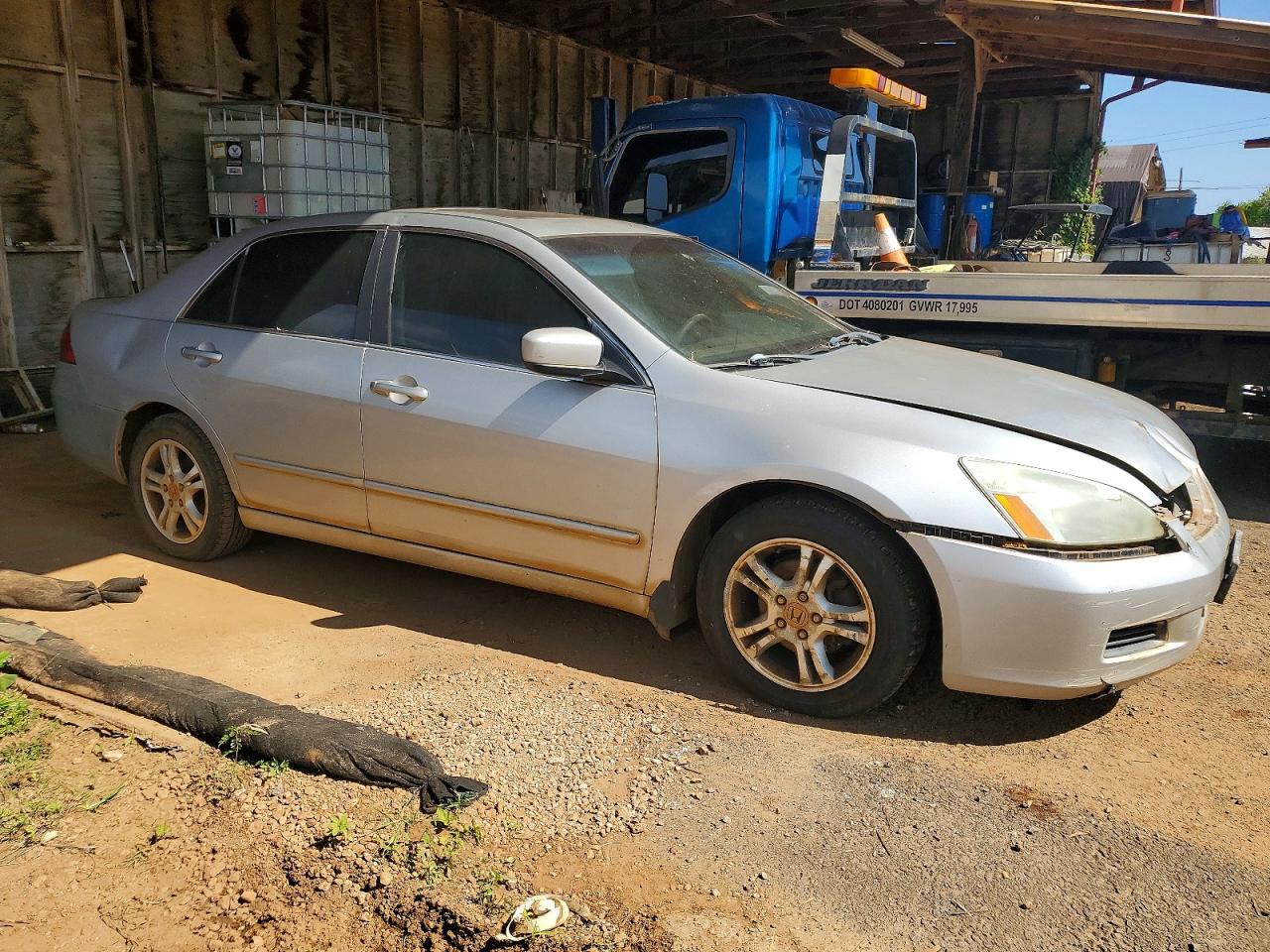 2007 Honda Accord Ex Silver vin: 1HGCM56767A182117
