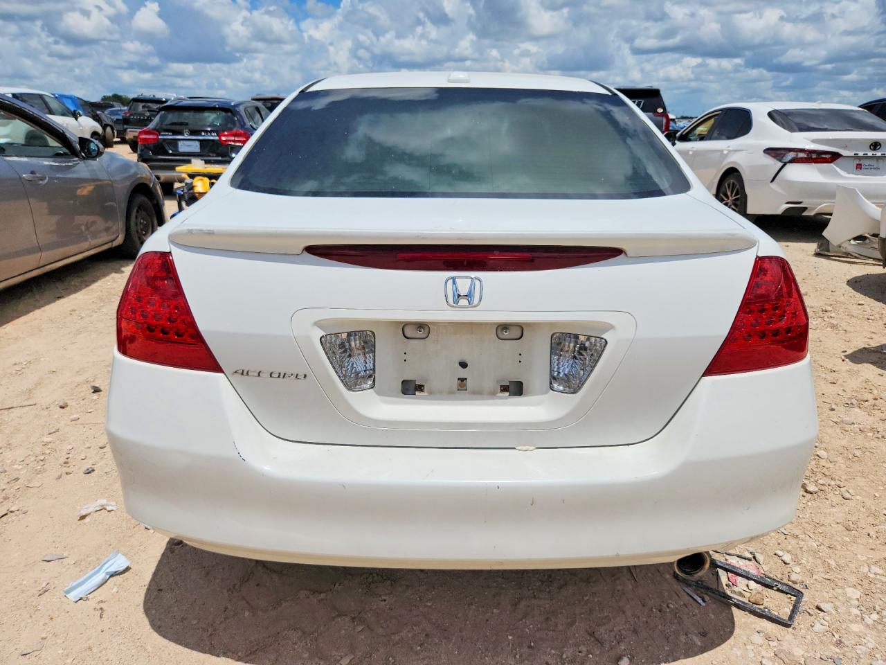 2007 Honda Accord Ex White vin: 1HGCM56767A201023