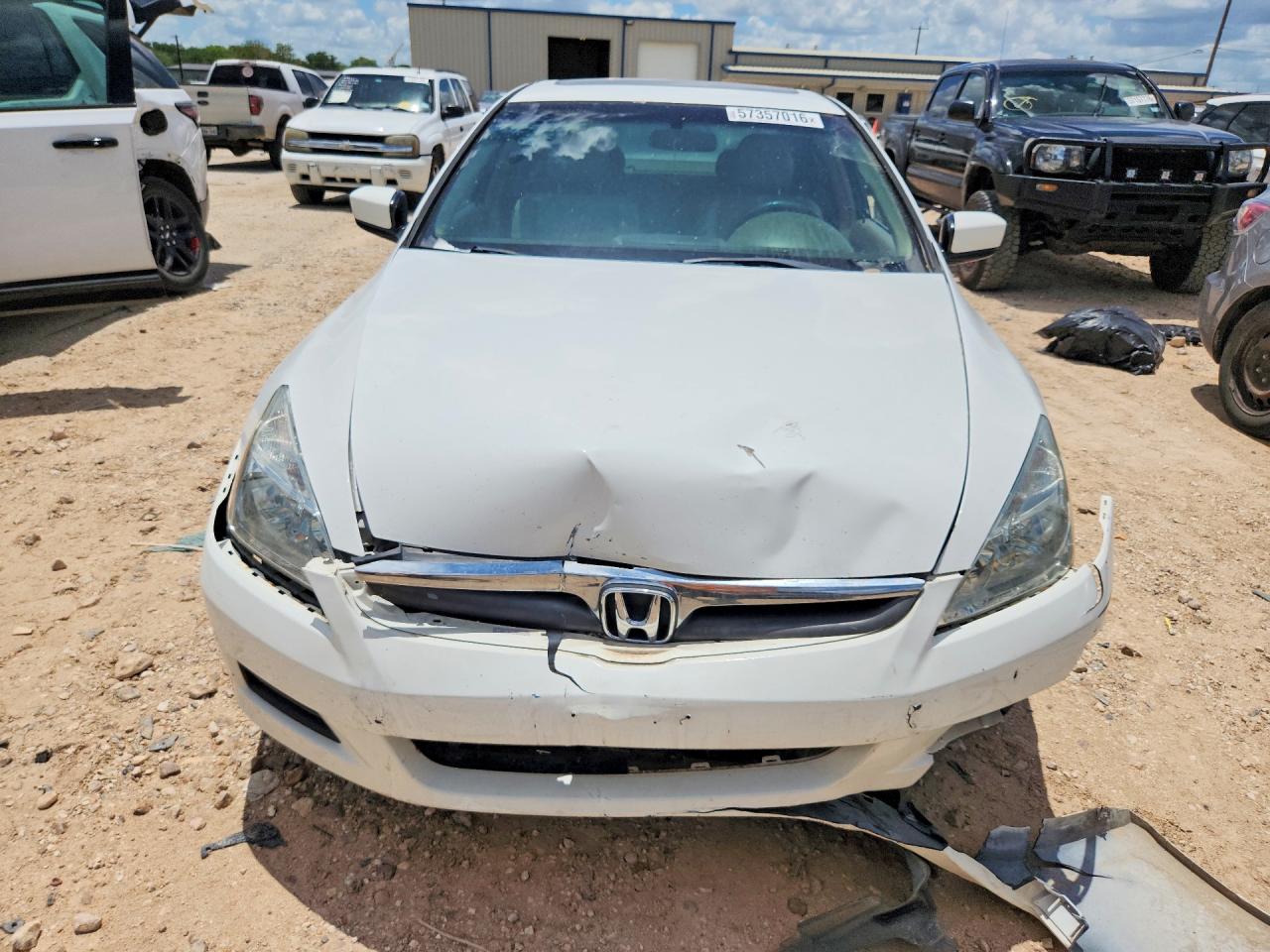 2007 Honda Accord Ex White vin: 1HGCM56767A201023