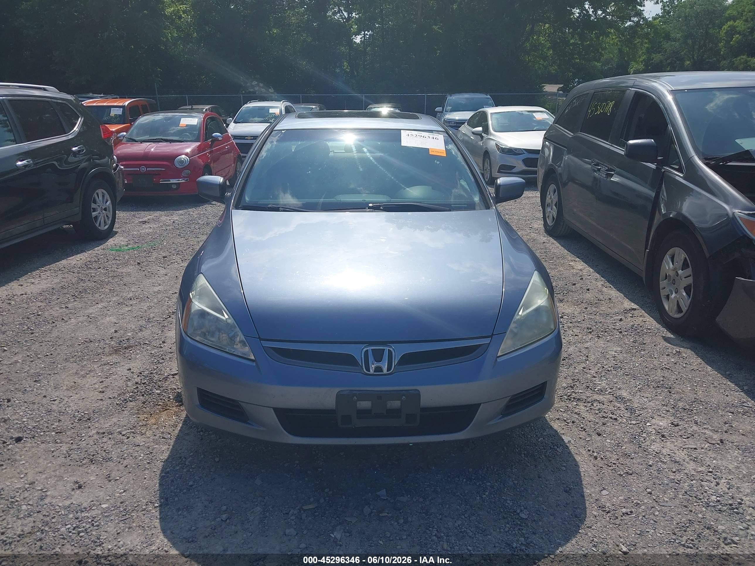 2007 Honda Accord 2.4 Ex Blue vin: 1HGCM56767A203614