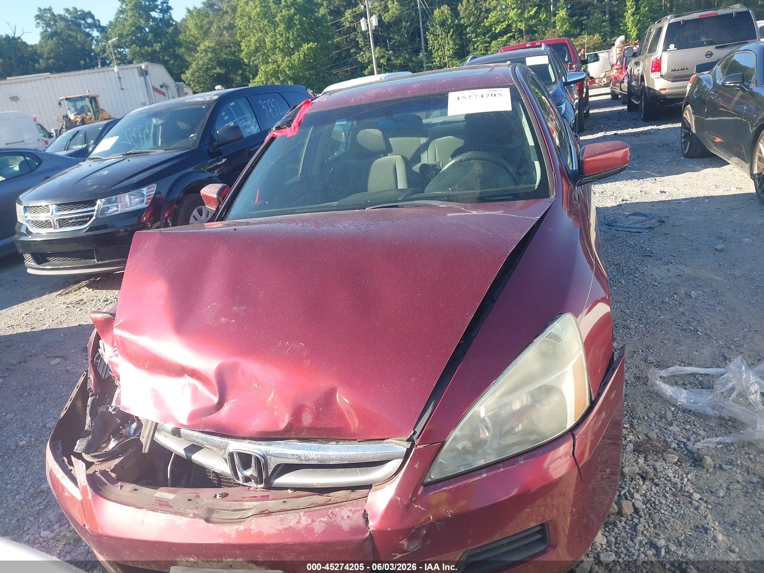 2006 Honda Accord 2.4 Ex Burgundy vin: 1HGCM56776A120191