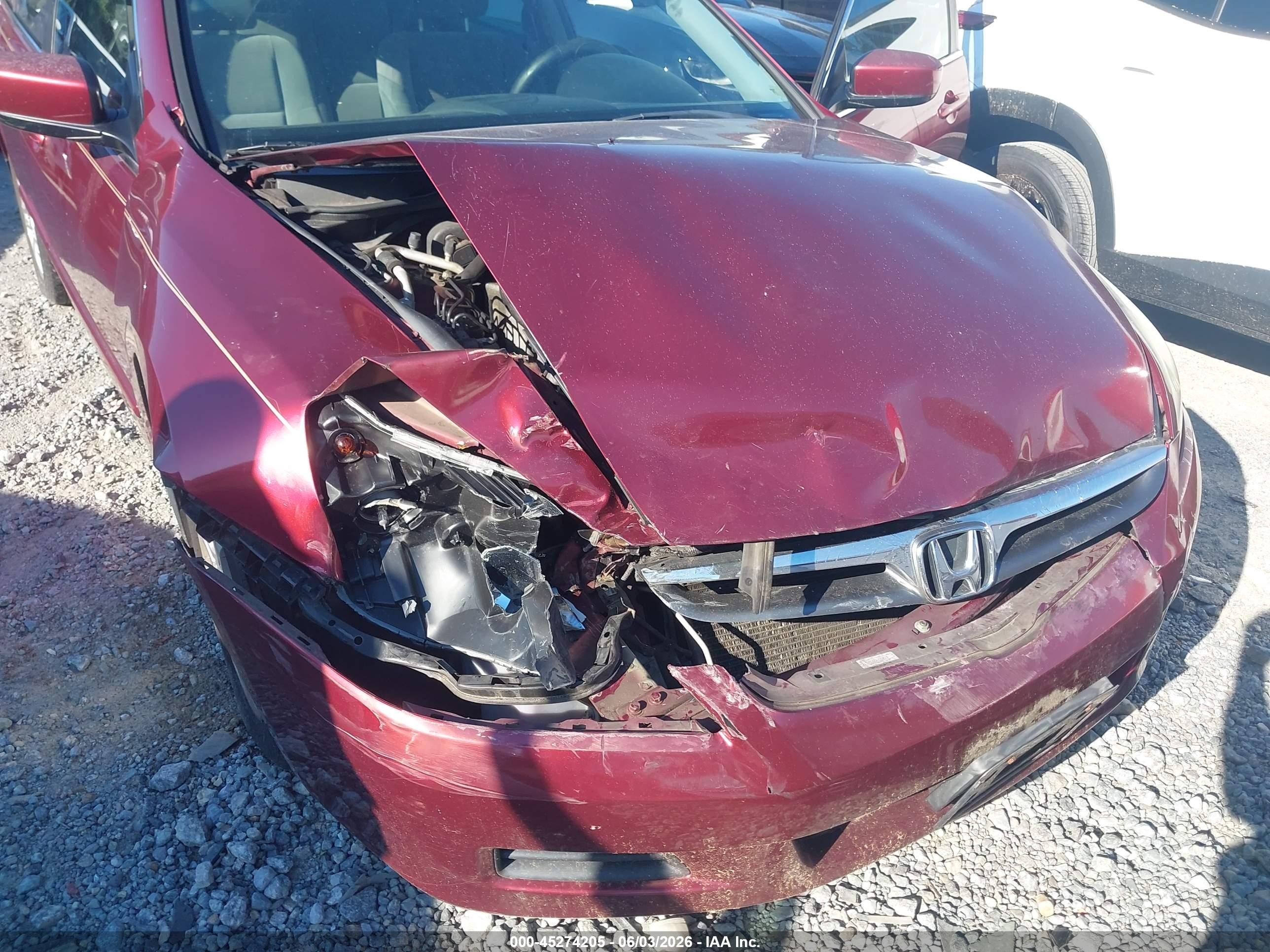 2006 Honda Accord 2.4 Ex Burgundy vin: 1HGCM56776A120191