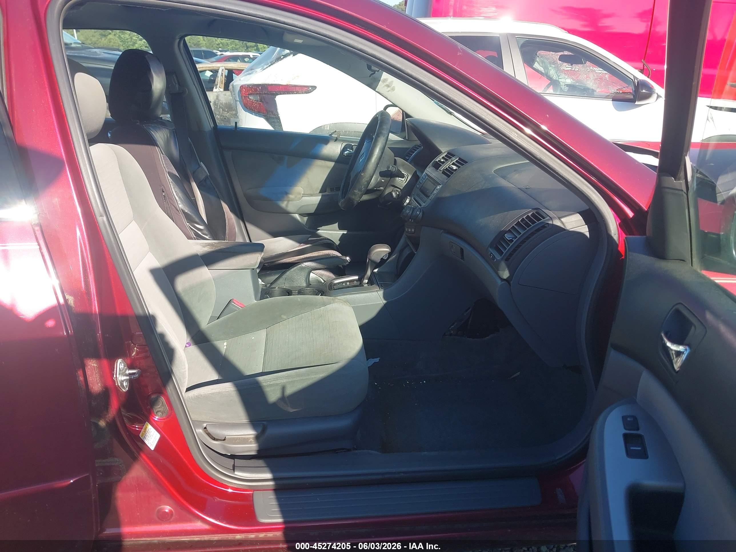 2006 Honda Accord 2.4 Ex Burgundy vin: 1HGCM56776A120191