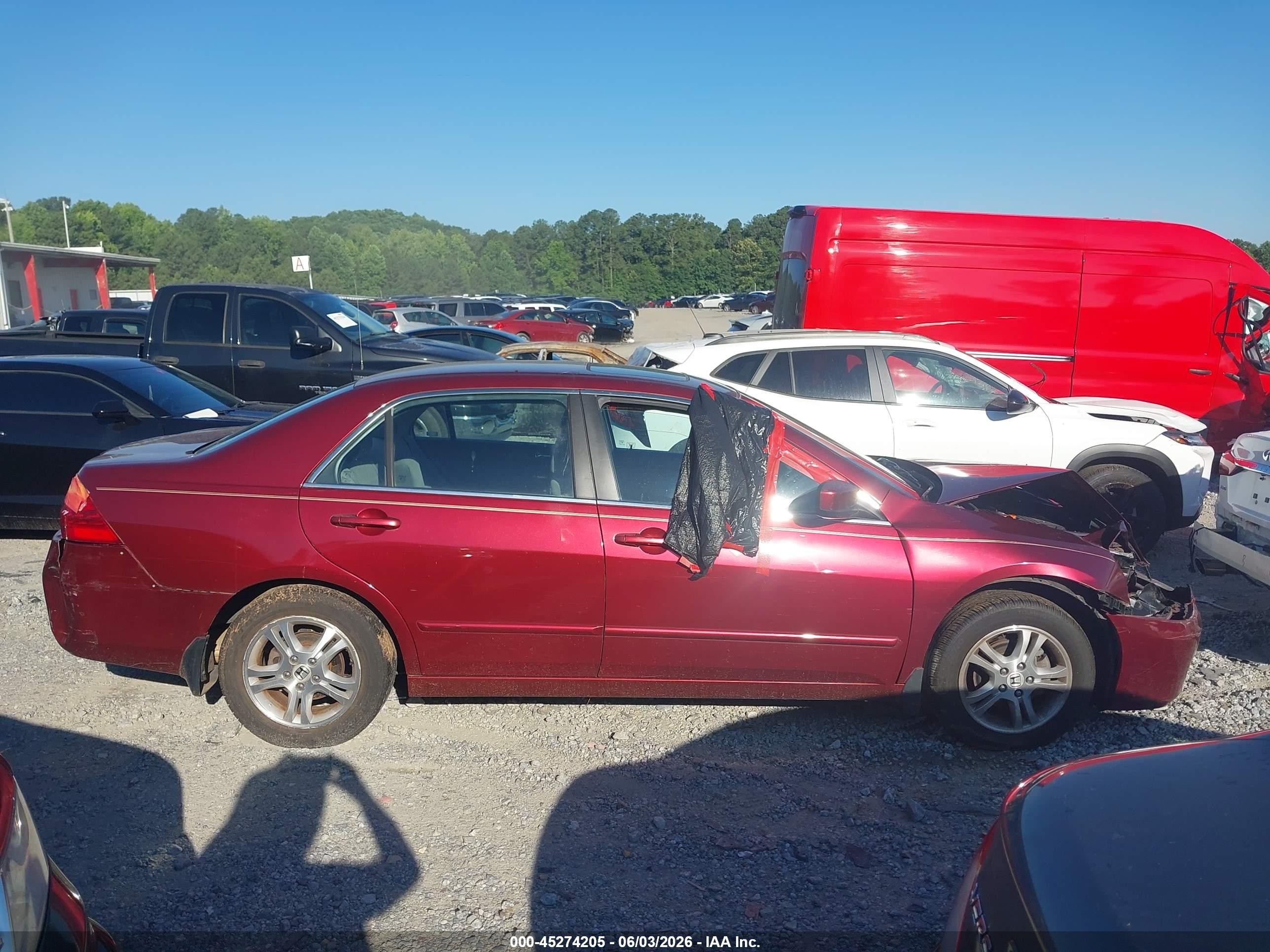 2006 Honda Accord 2.4 Ex Burgundy vin: 1HGCM56776A120191