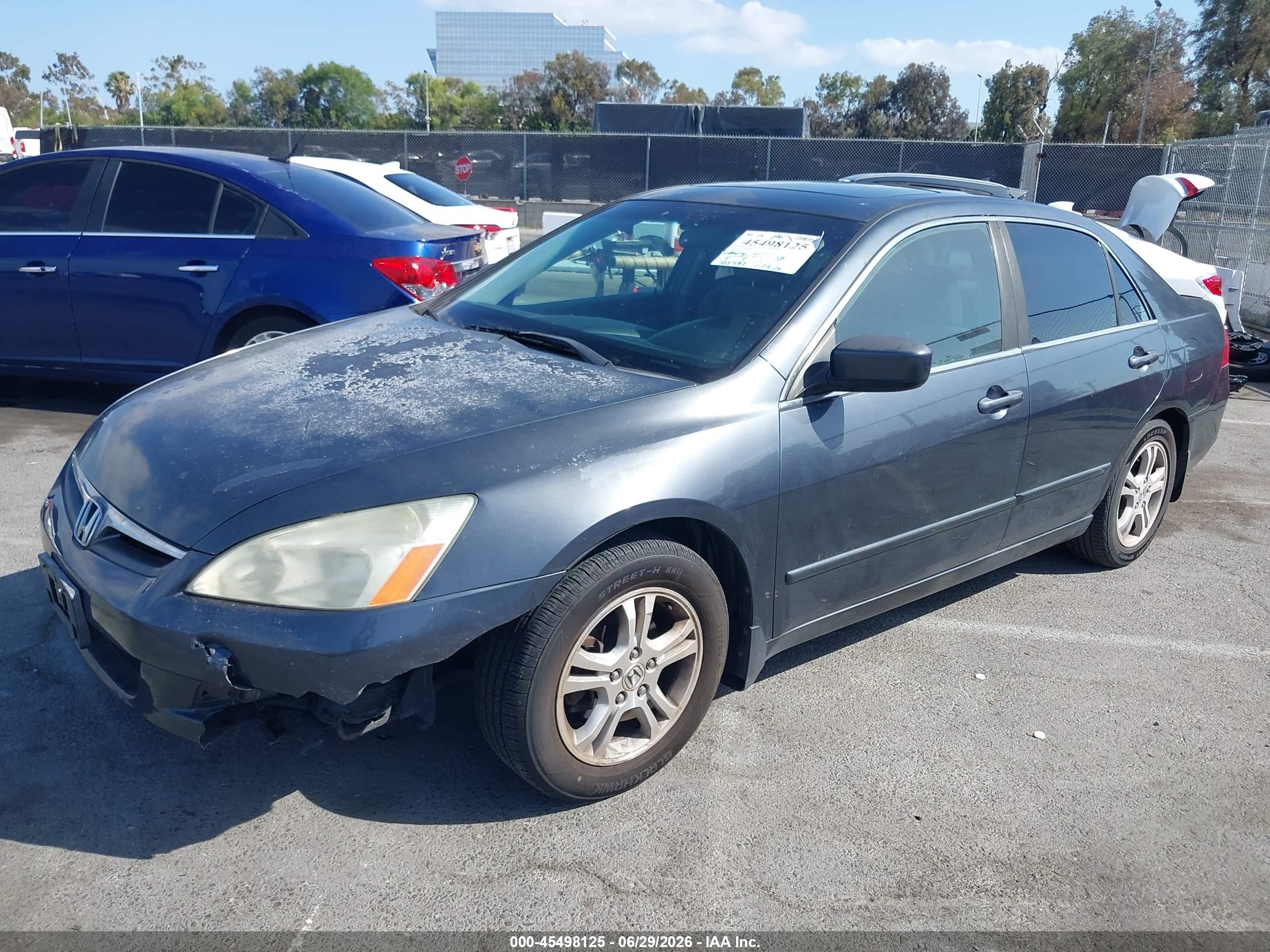 2006 Honda Accord 2.4 Ex Gray vin: 1HGCM56776A121213