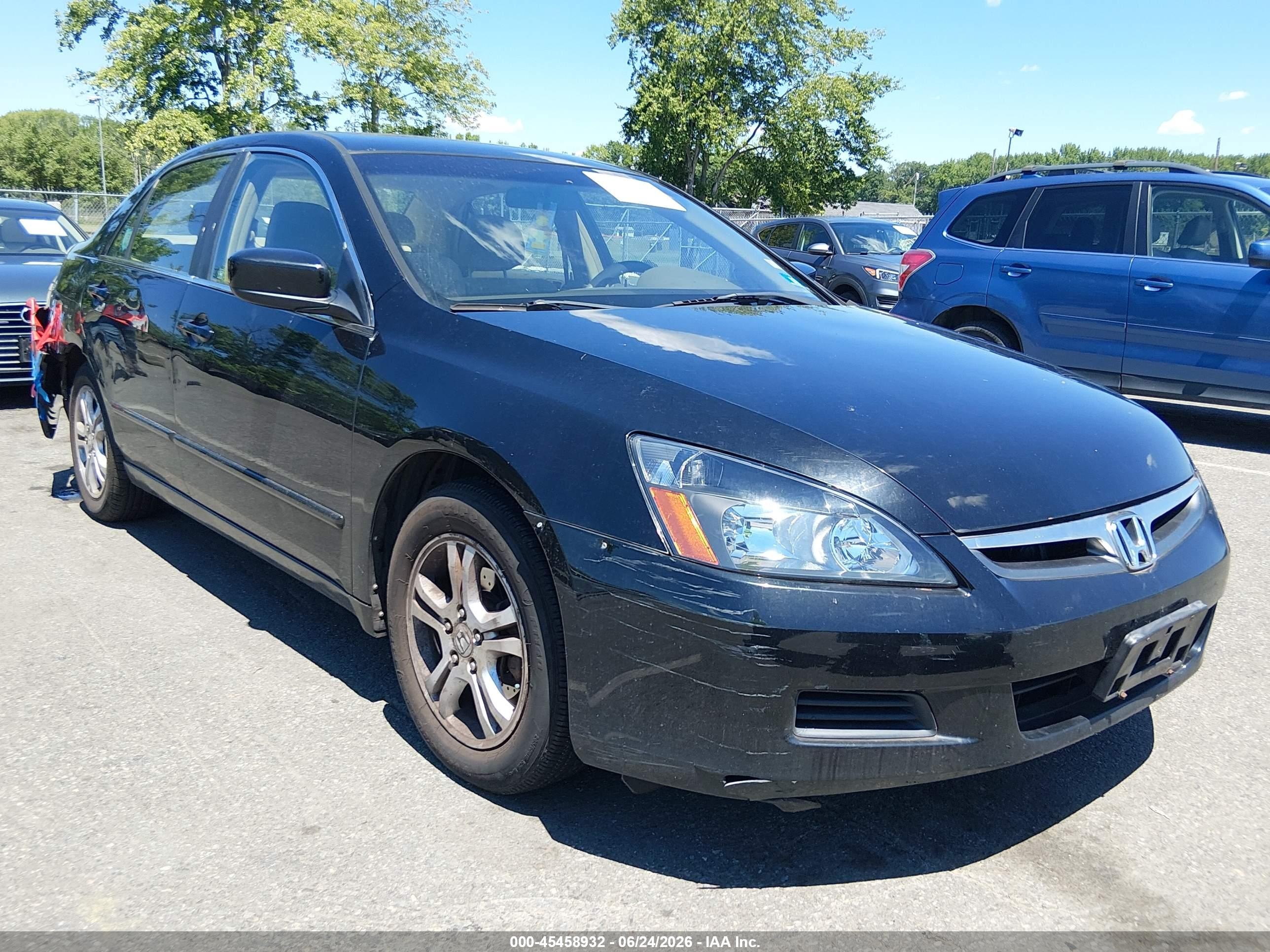 2006 Honda Accord 2.4 Ex Black vin: 1HGCM56776A138285