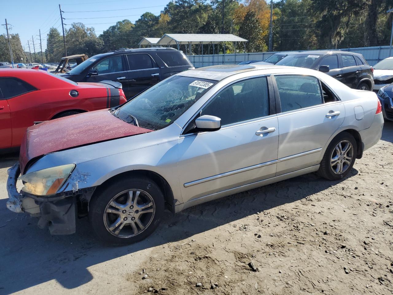 2006 Honda Accord Ex Silver vin: 1HGCM56776A183842