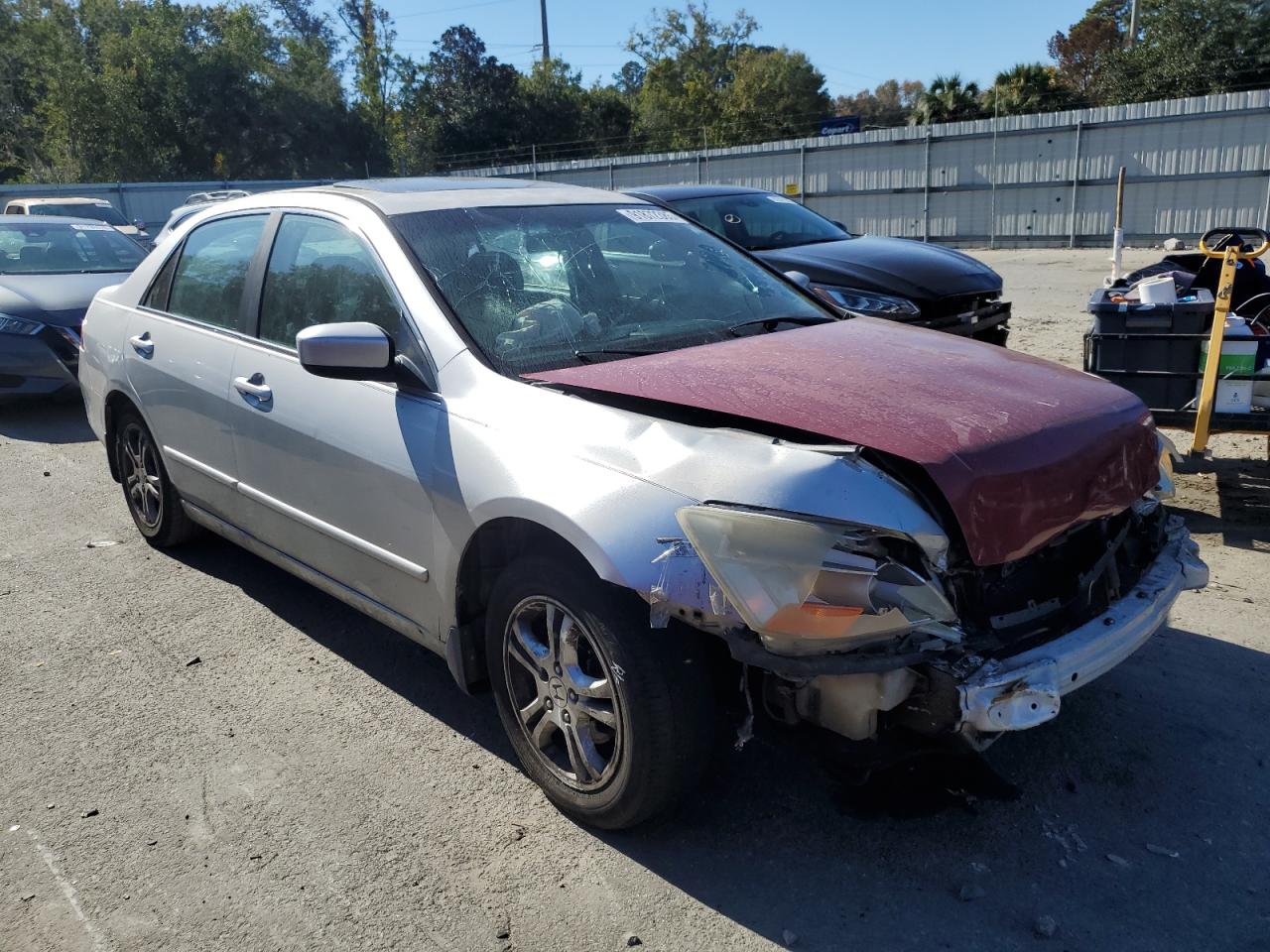 2006 Honda Accord Ex Silver vin: 1HGCM56776A183842