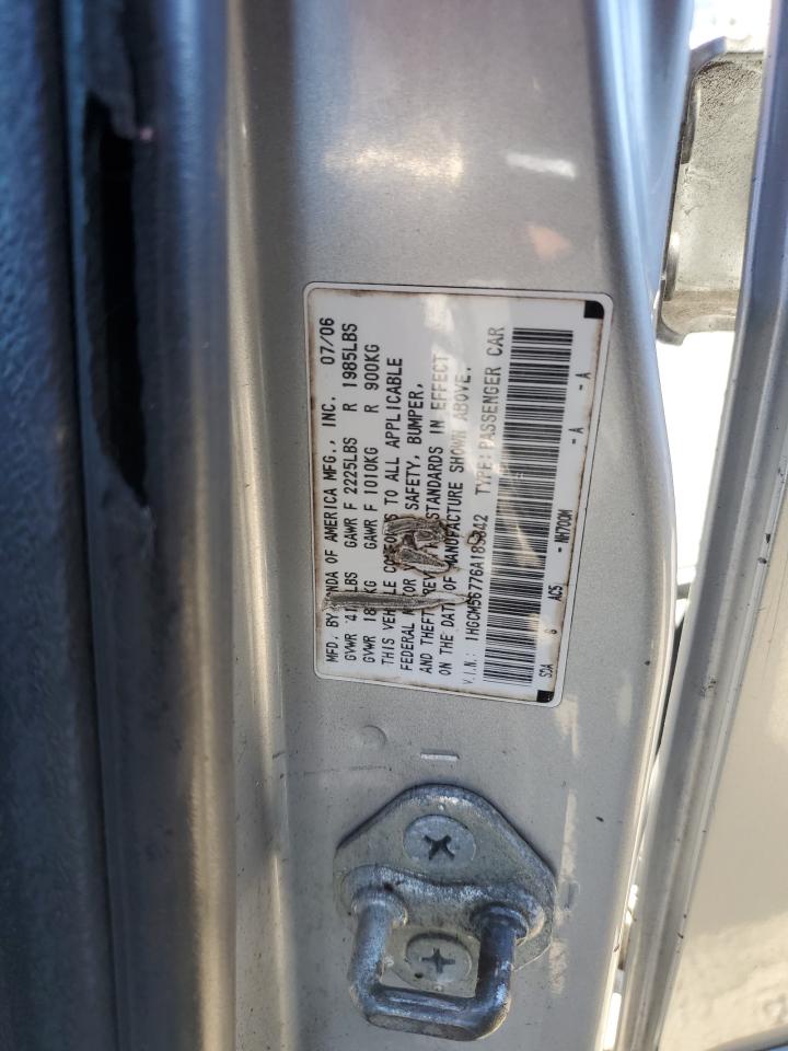 2006 Honda Accord Ex Silver vin: 1HGCM56776A183842