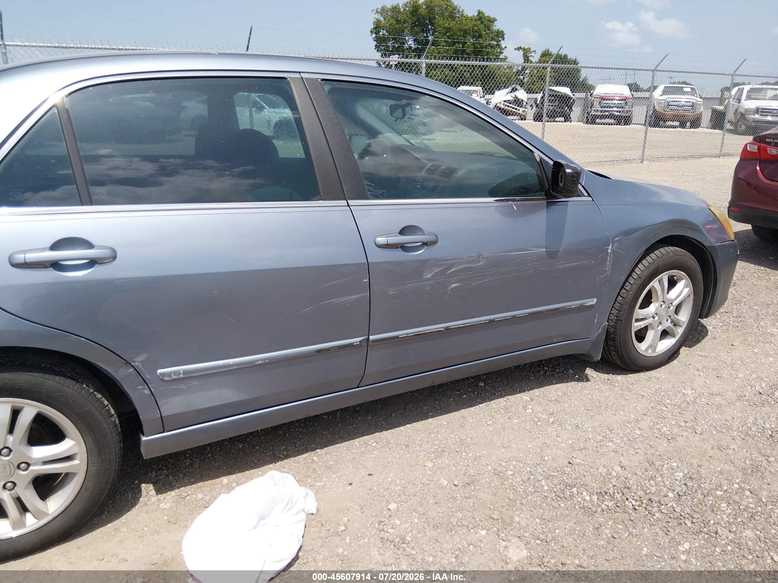 2007 Honda Accord 2.4 Ex Синий vin: 1HGCM56777A037748