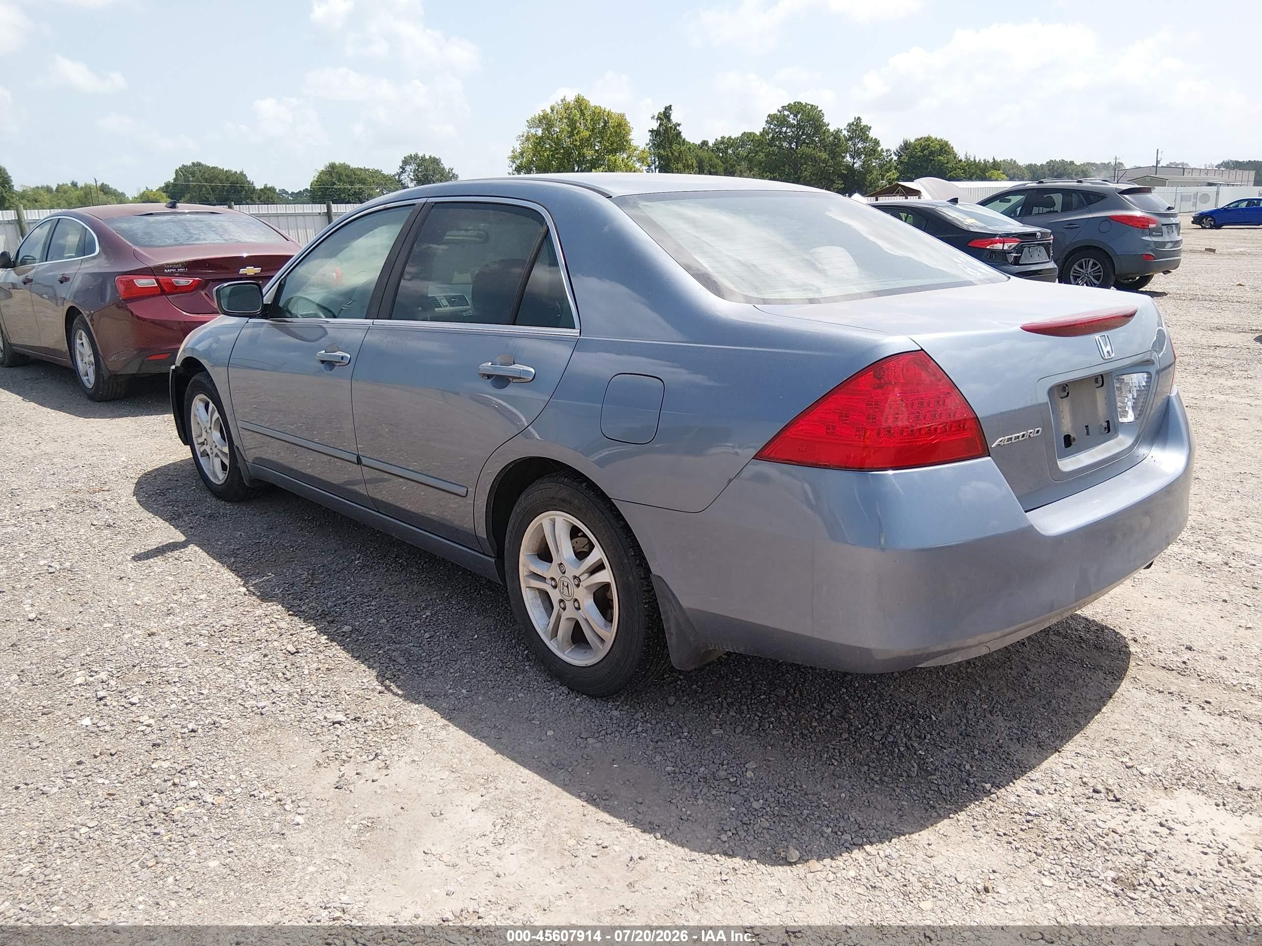 2007 Honda Accord 2.4 Ex Синий vin: 1HGCM56777A037748