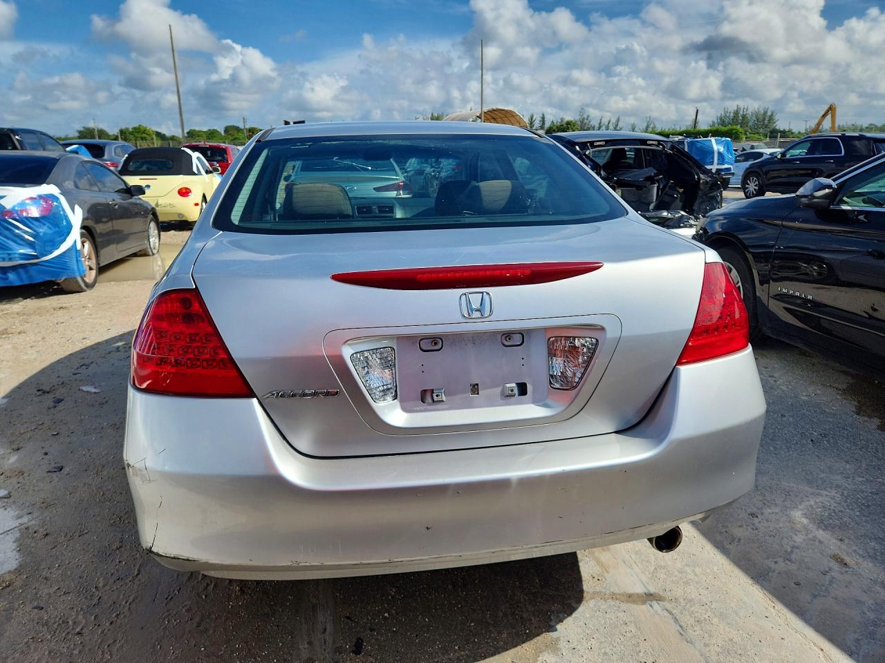 2007 Honda Accord Ex Серебряный vin: 1HGCM56777A044117