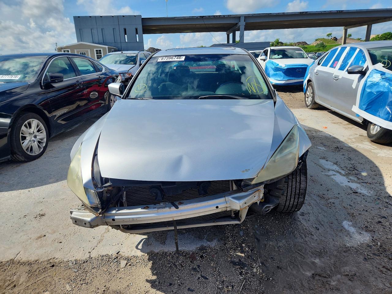 2007 Honda Accord Ex Серебряный vin: 1HGCM56777A044117