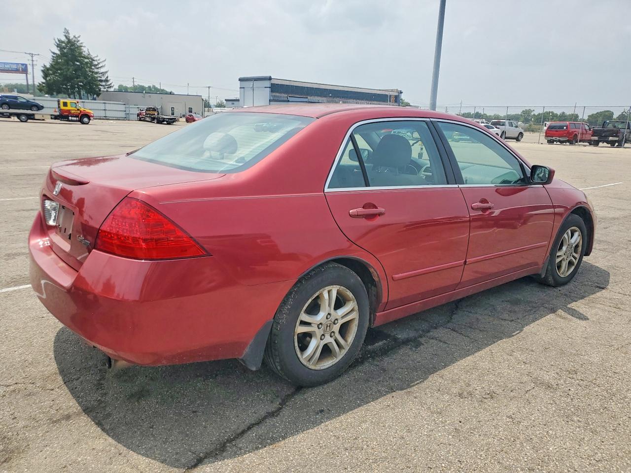 2007 Honda Accord Ex Red vin: 1HGCM56777A129278