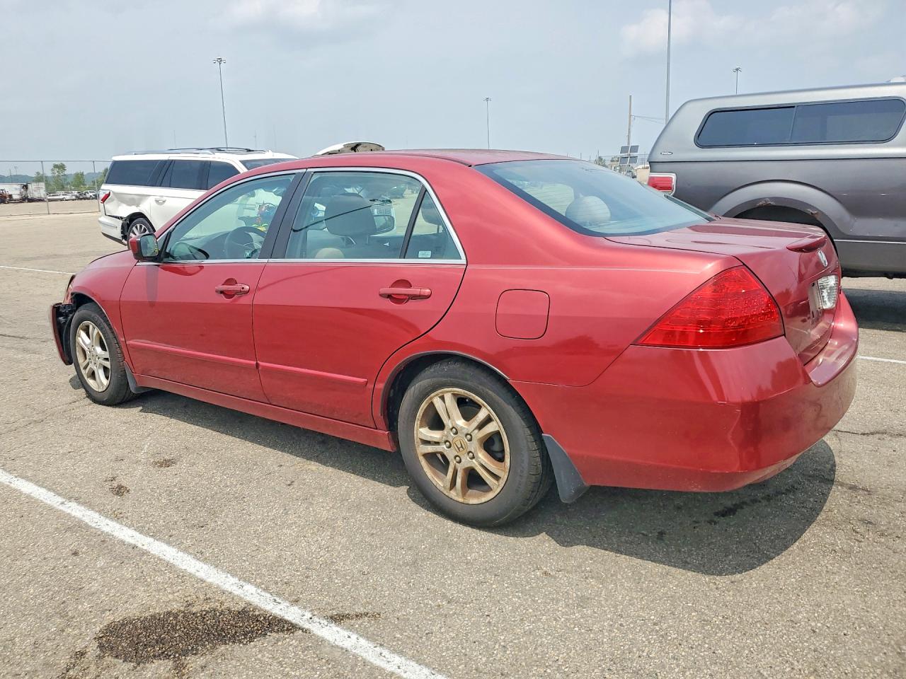 2007 Honda Accord Ex Red vin: 1HGCM56777A129278