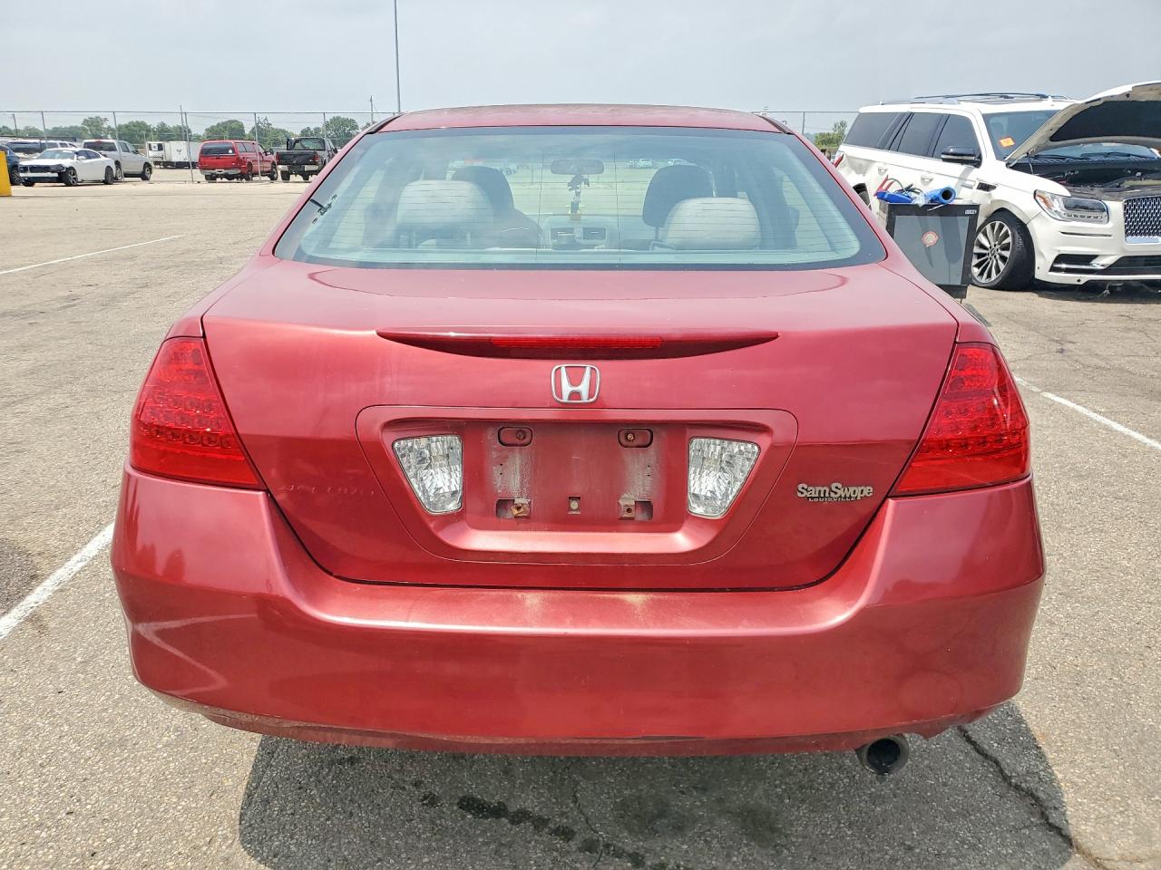 2007 Honda Accord Ex Red vin: 1HGCM56777A129278