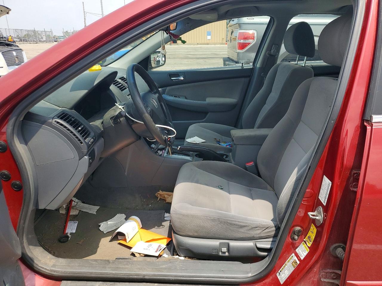 2007 Honda Accord Ex Red vin: 1HGCM56777A129278