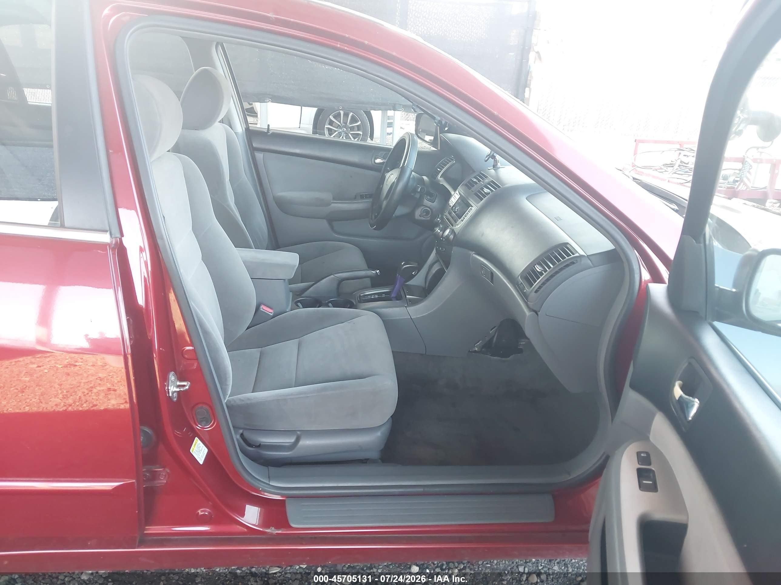 2007 Honda Accord 2.4 Ex Red vin: 1HGCM56777A168243