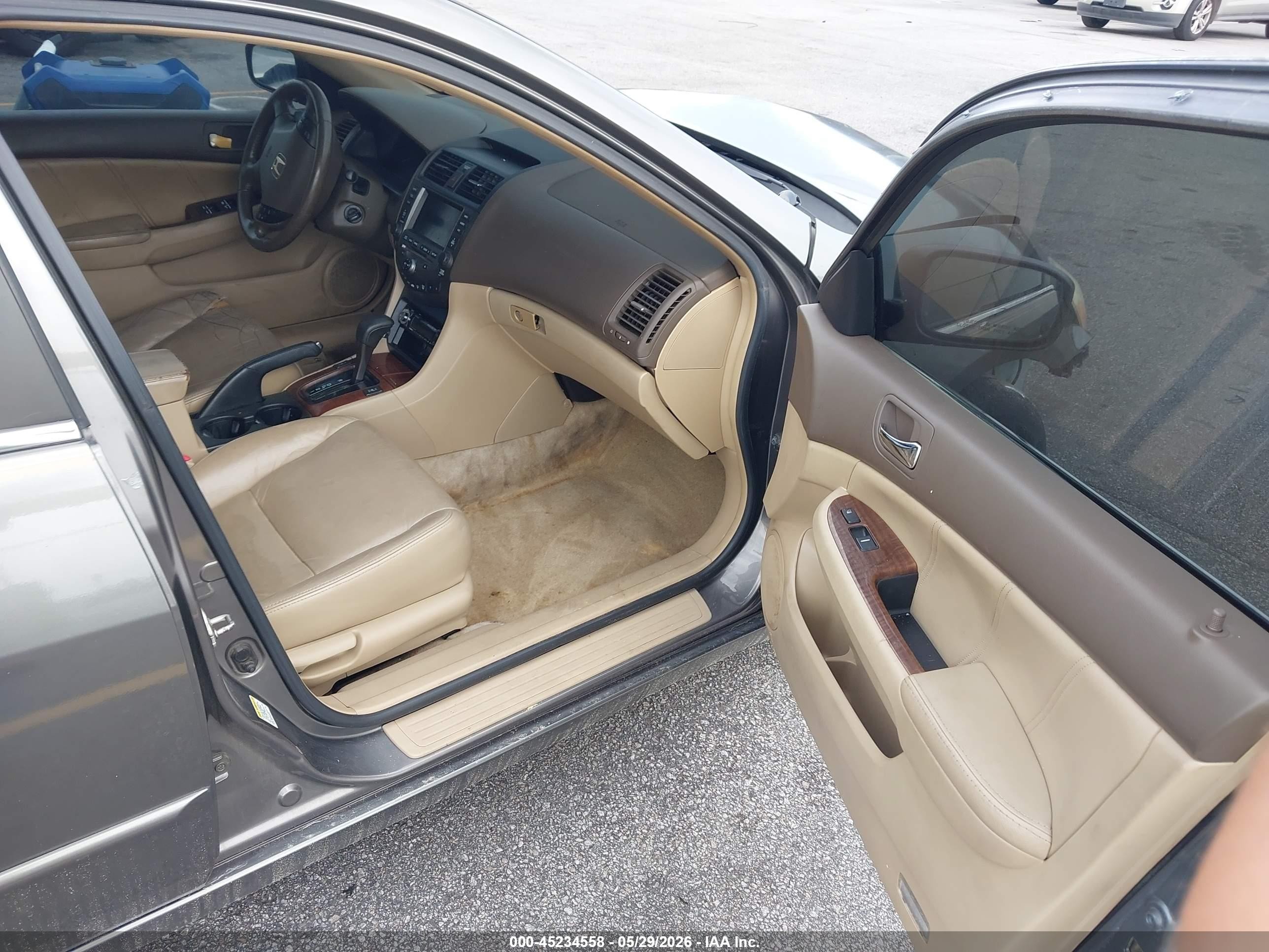 2007 Honda Accord 2.4 Ex Gray vin: 1HGCM56777A195460