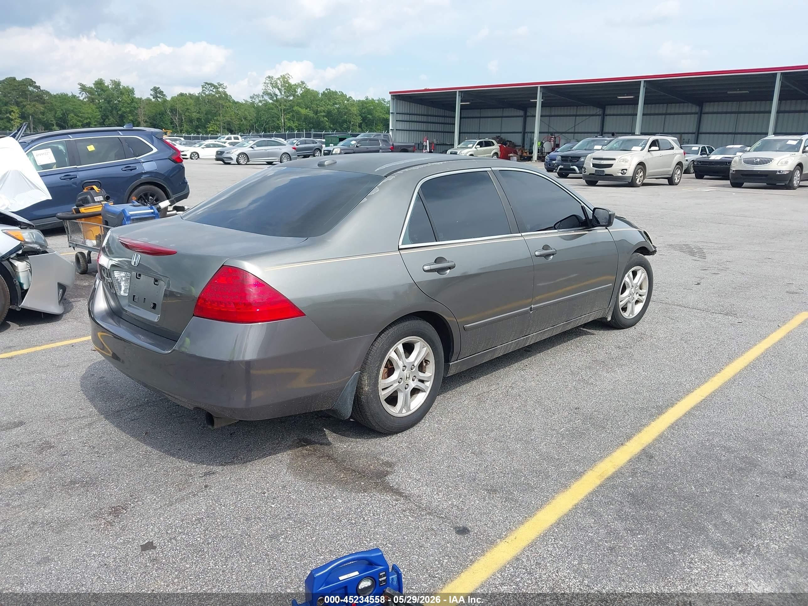 2007 Honda Accord 2.4 Ex Gray vin: 1HGCM56777A195460