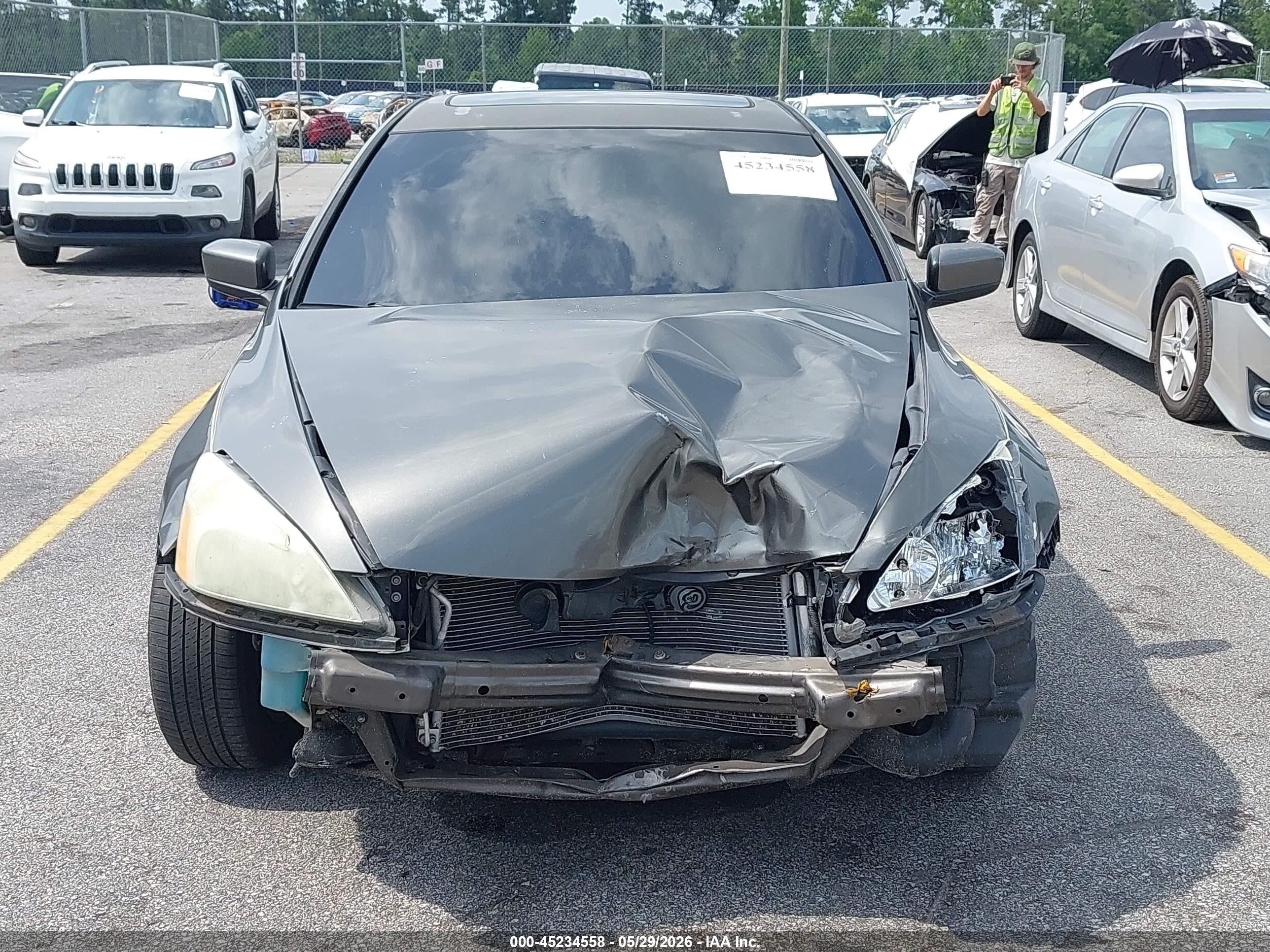 2007 Honda Accord 2.4 Ex Gray vin: 1HGCM56777A195460