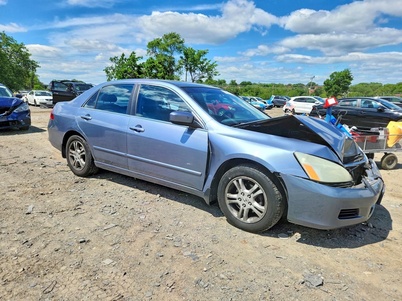 2007 Honda Accord Ex Серый vin: 1HGCM56777A200611