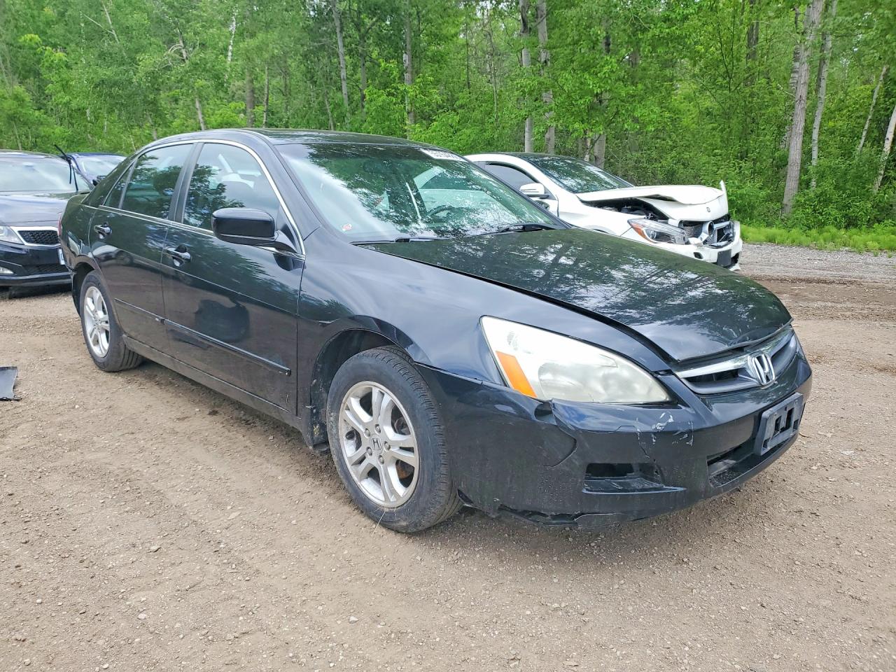 2007 Honda Accord Ex Black vin: 1HGCM56777A814865